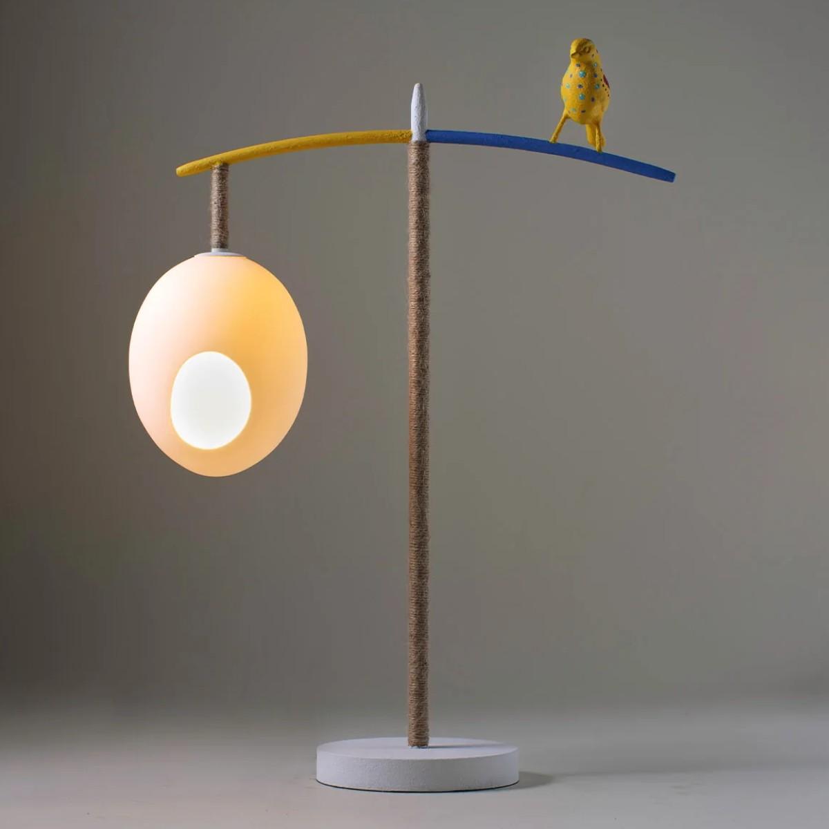 Porta Romana | Sleepy Robin Table Lamp Large | Multi – image 2