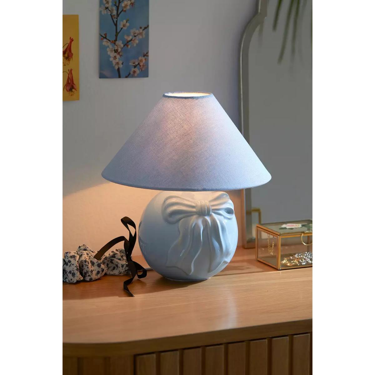 Urban Outfitters Bow Table Lamp - Blue Dia: 25.9cm x H: 29.7cm – image 2