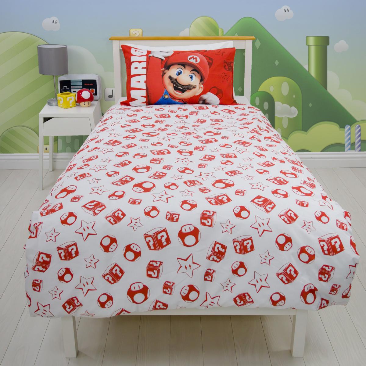 Mario Movie Duvet Cover & Pillowcase Set, Single MultiColoured – image 3