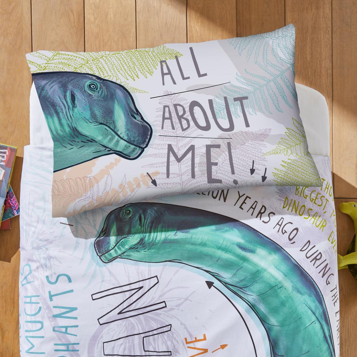 Patagotitan Duvet Cover and Pillowcase Set Single MultiColoured – image 2