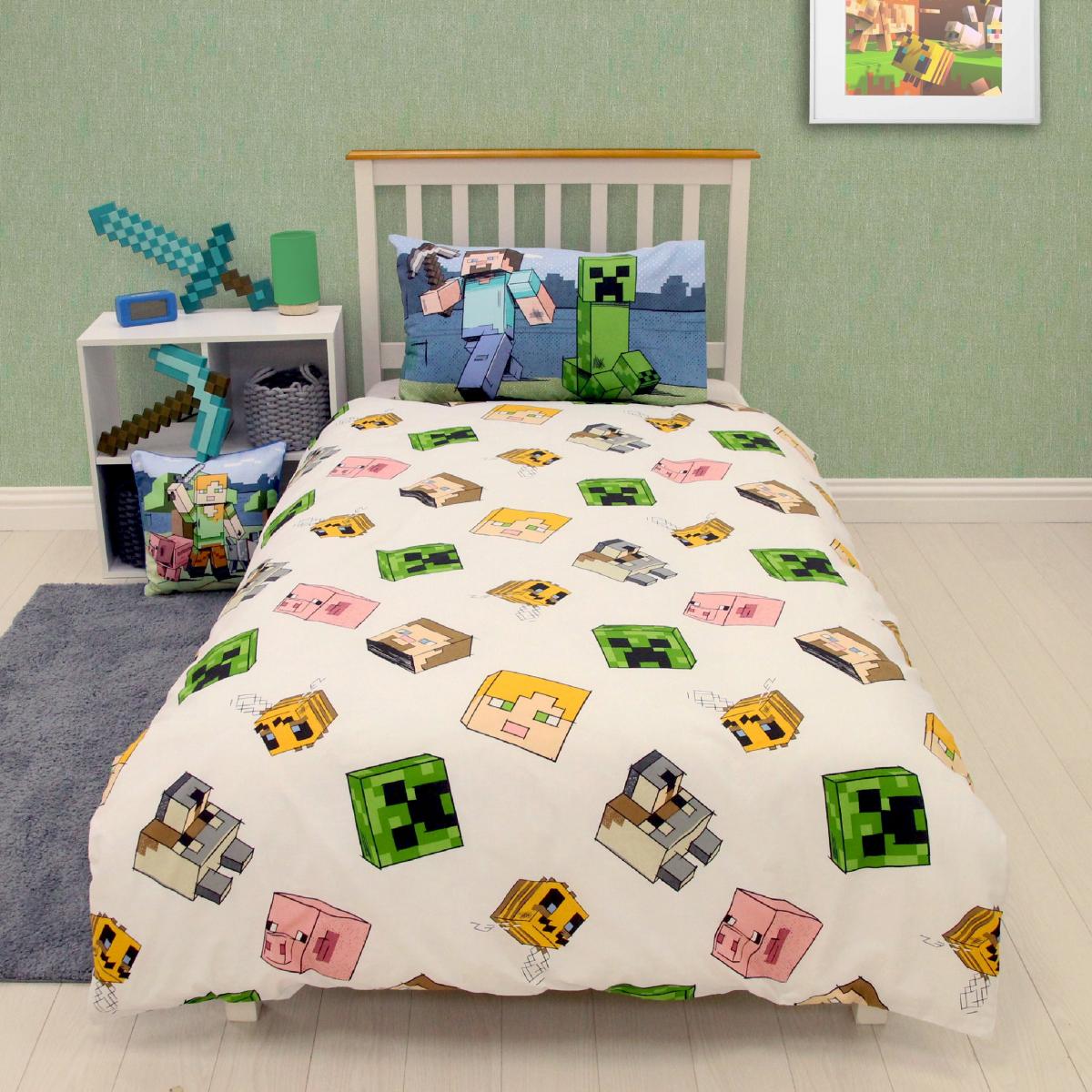 Minecraft Adventure Duvet Cover & Pillowcase Set, Single MultiColoured – image 3