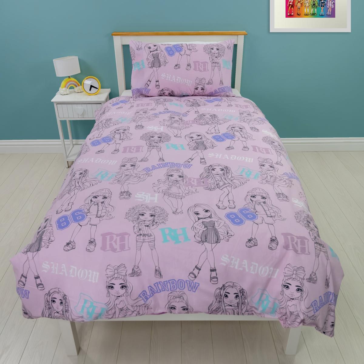 Rainbow High Duvet Cover & Pillowcase Set, Single MultiColoured – image 3