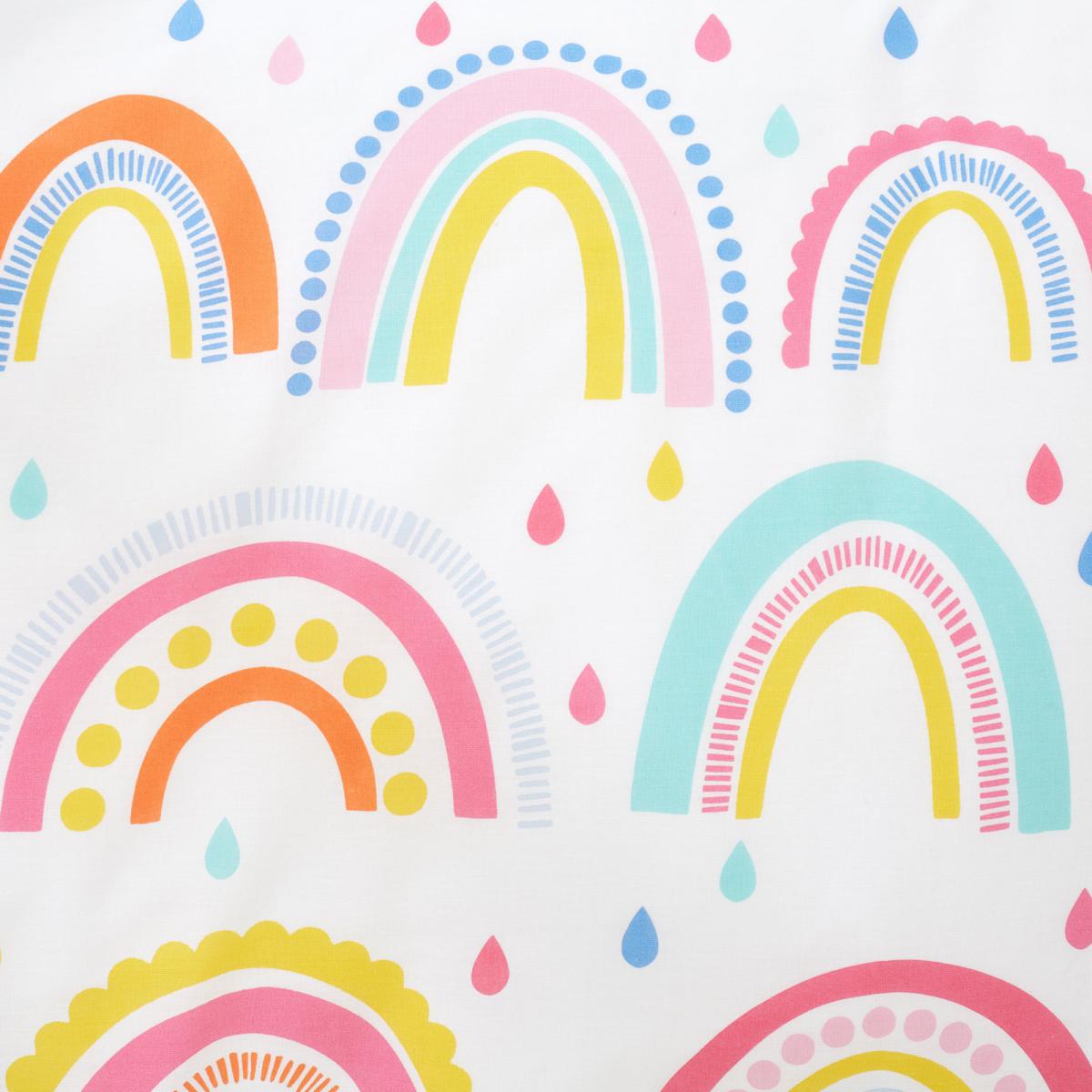 Elements Rainbow Geometric 100% Cotton Duvet Cover and Pillowcase Twin Pack Set Pink, Blue and Yellow – image 3