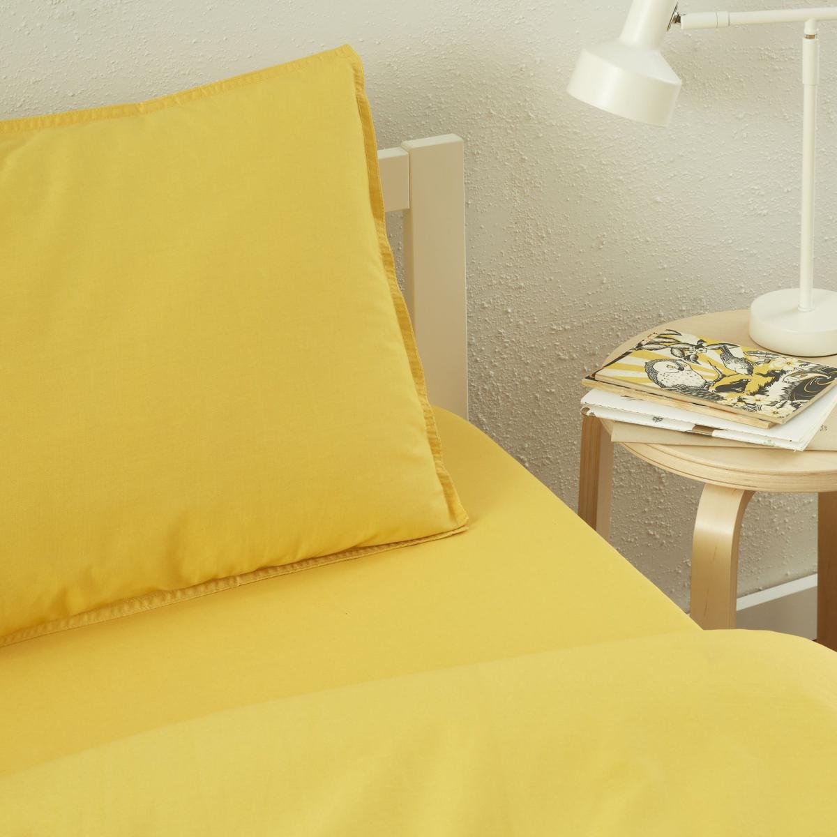 Mustard 100% Organic Cotton Duvet Cover and Pillowcase Set Organic Cotton Mustard – image 2