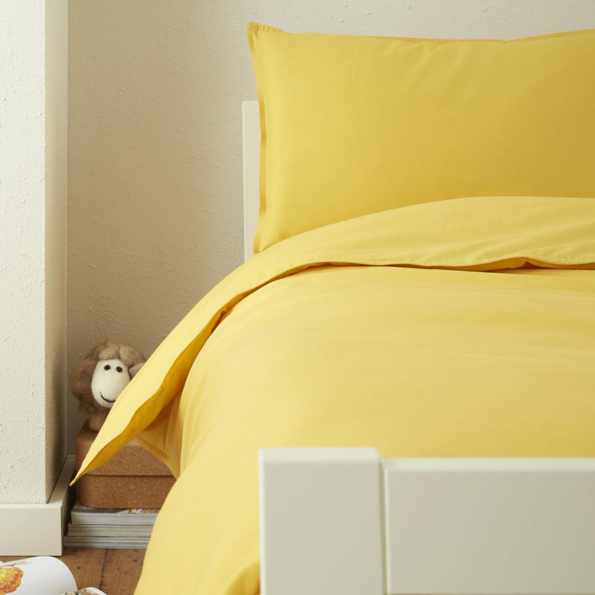 Mustard 100% Organic Cotton Duvet Cover and Pillowcase Set Organic Cotton Mustard – image 4