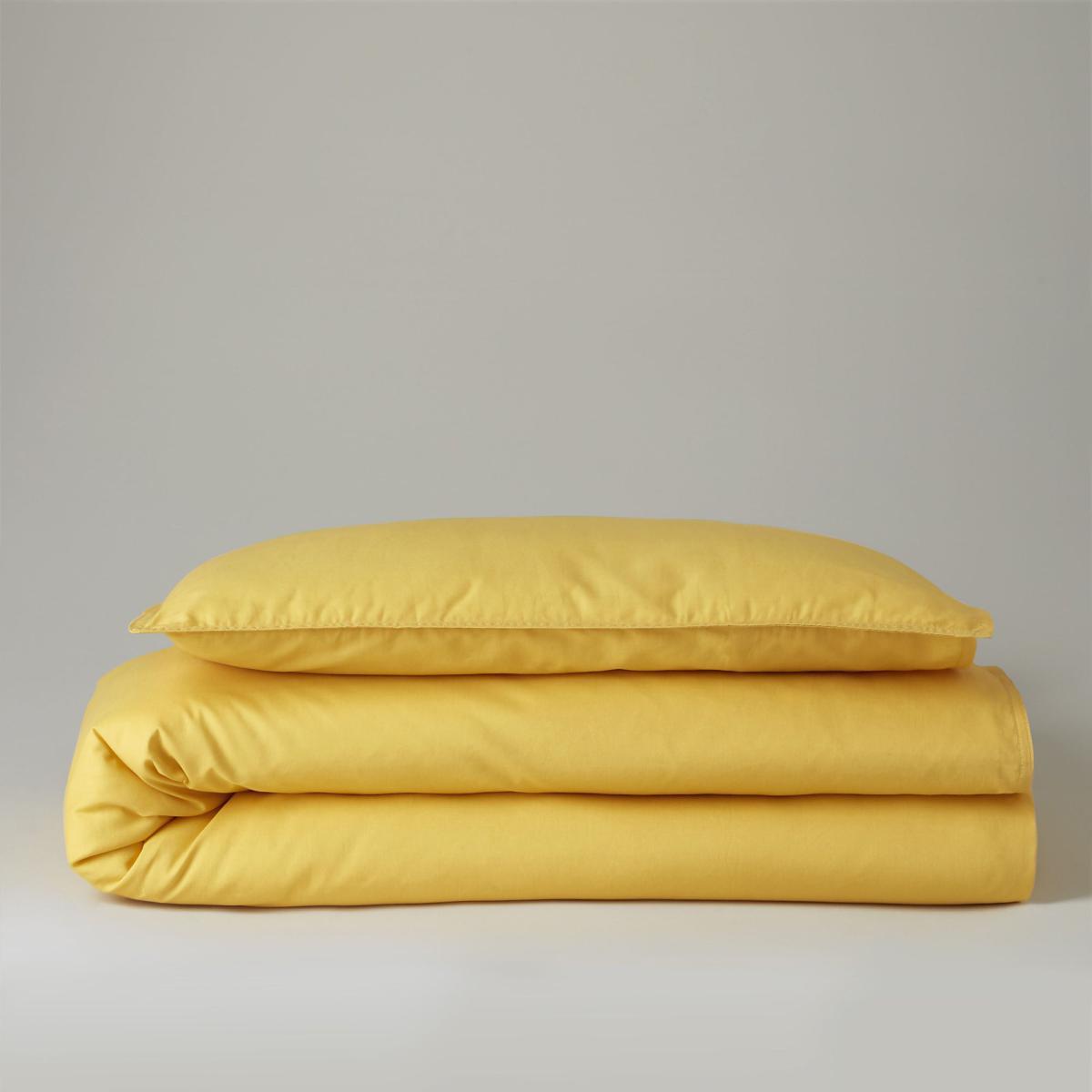 Mustard 100% Organic Cotton Duvet Cover and Pillowcase Set Organic Cotton Mustard – image 8