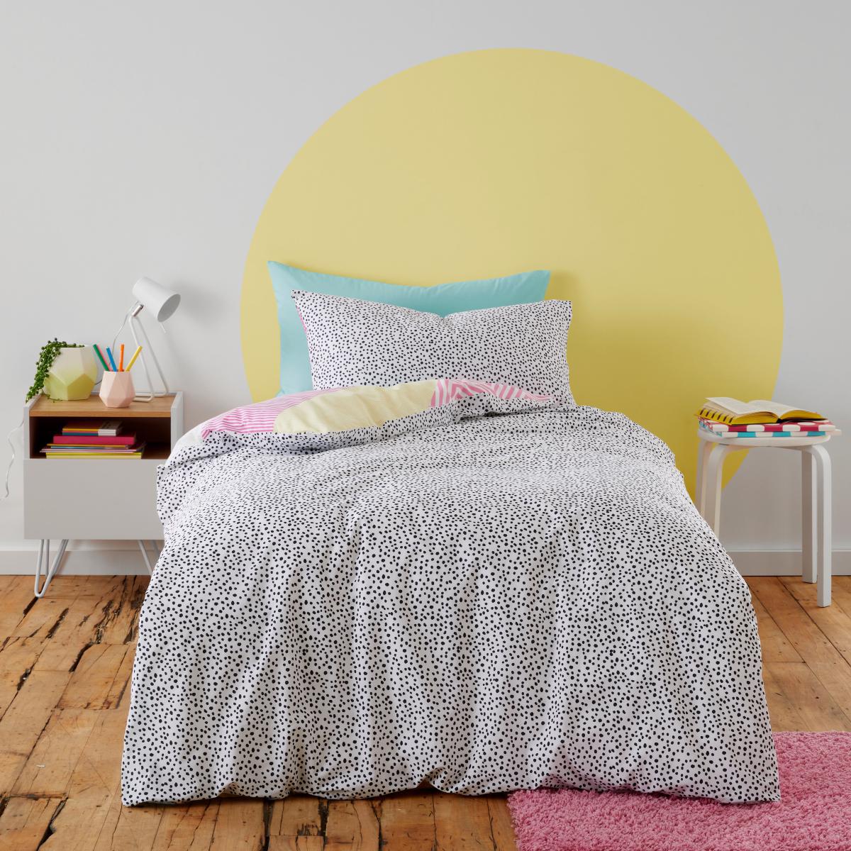 Bold Geo 100% Cotton Duvet Cover and Pillowcase Set Pink – image 2