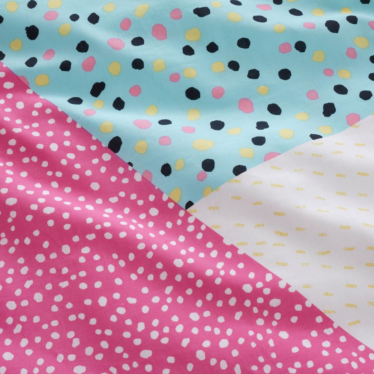 Bold Geo 100% Cotton Duvet Cover and Pillowcase Set Pink – image 5