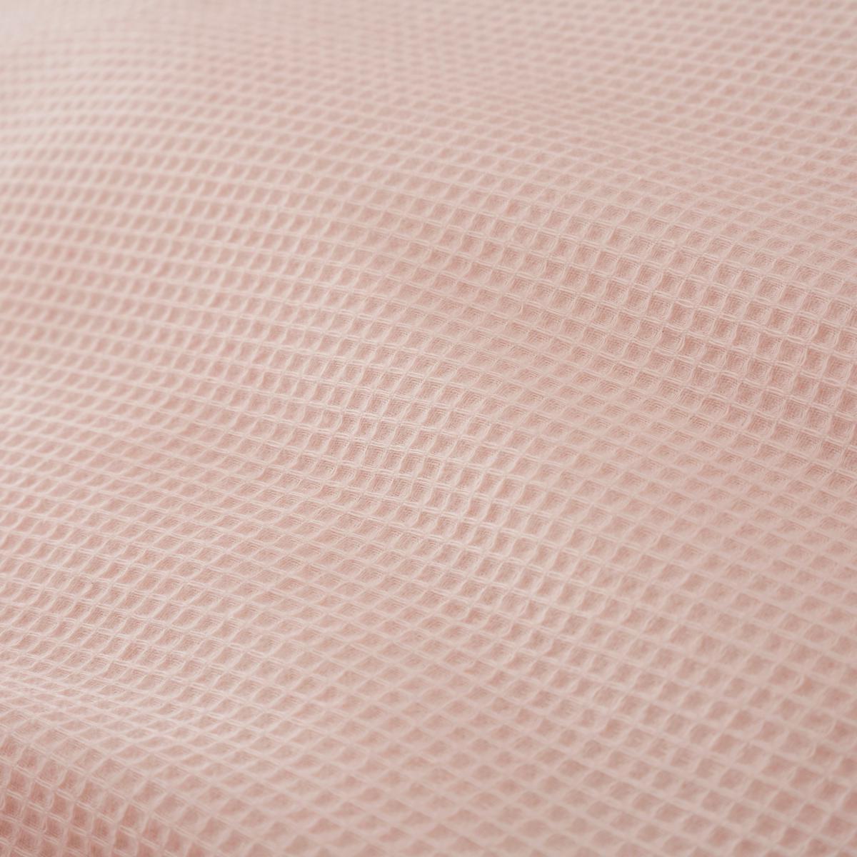 Mini Waffle Shell Pink 100% Cotton Duvet Cover and Pillowcase Set Pink – image 3