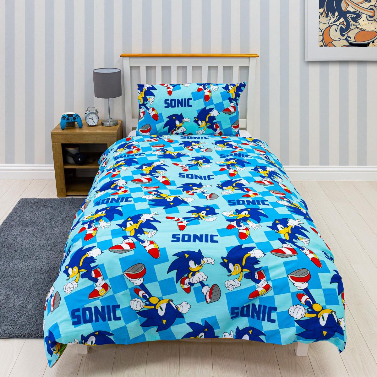 Sonic the Hedgehog Duvet Cover & Pillowcase Set, Single Blue – image 3