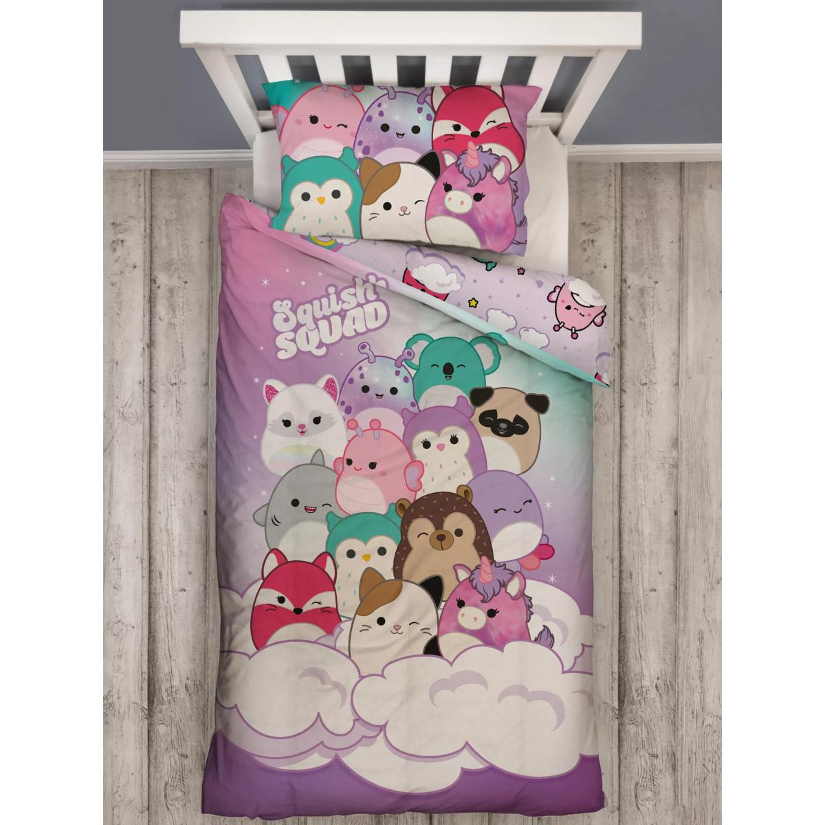 Squishmallows Reversible Duvet Cover and Pillowcase Set, Single – image 4