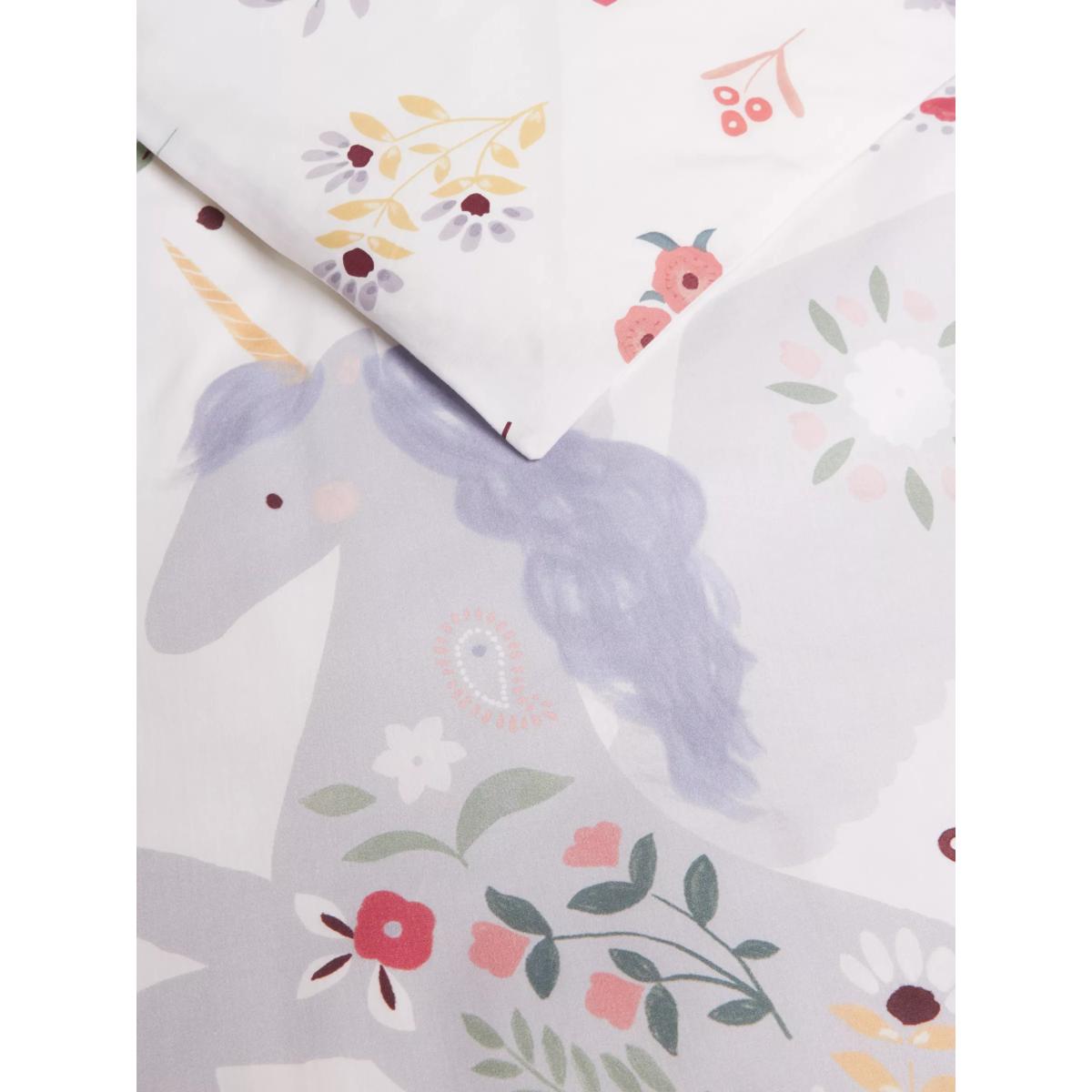 little home at John Lewis Enchanted Garden Unicorn Duvet Cover & Pillowcase Set, Single Set – image 4