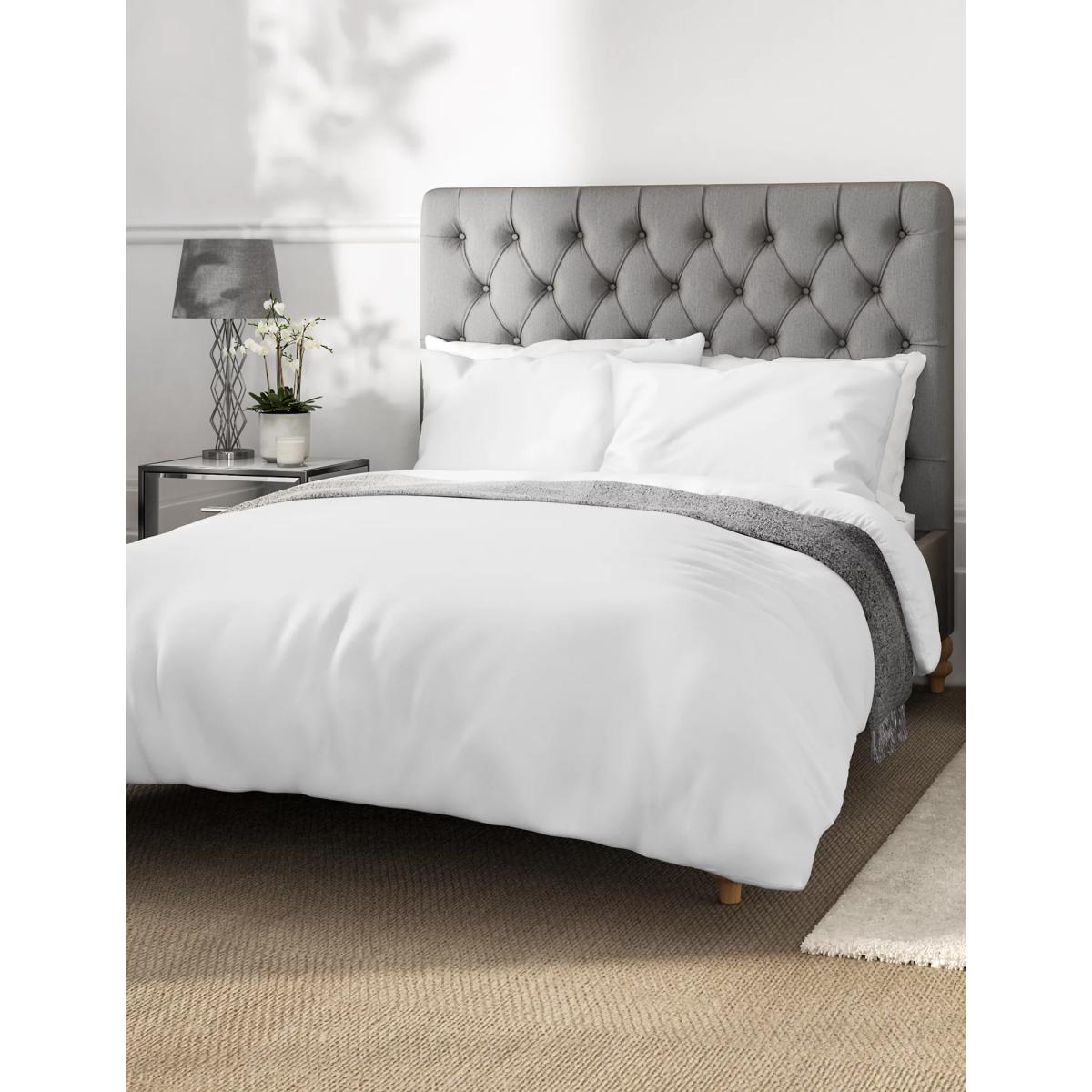 M&S Comfortably Cool Duvet Cover - SGL - Navy, Navy,Taupe,Light Grey,Powder Blue,Soft Pink,Cream,White,Duck Egg,Light Mauve – image 5