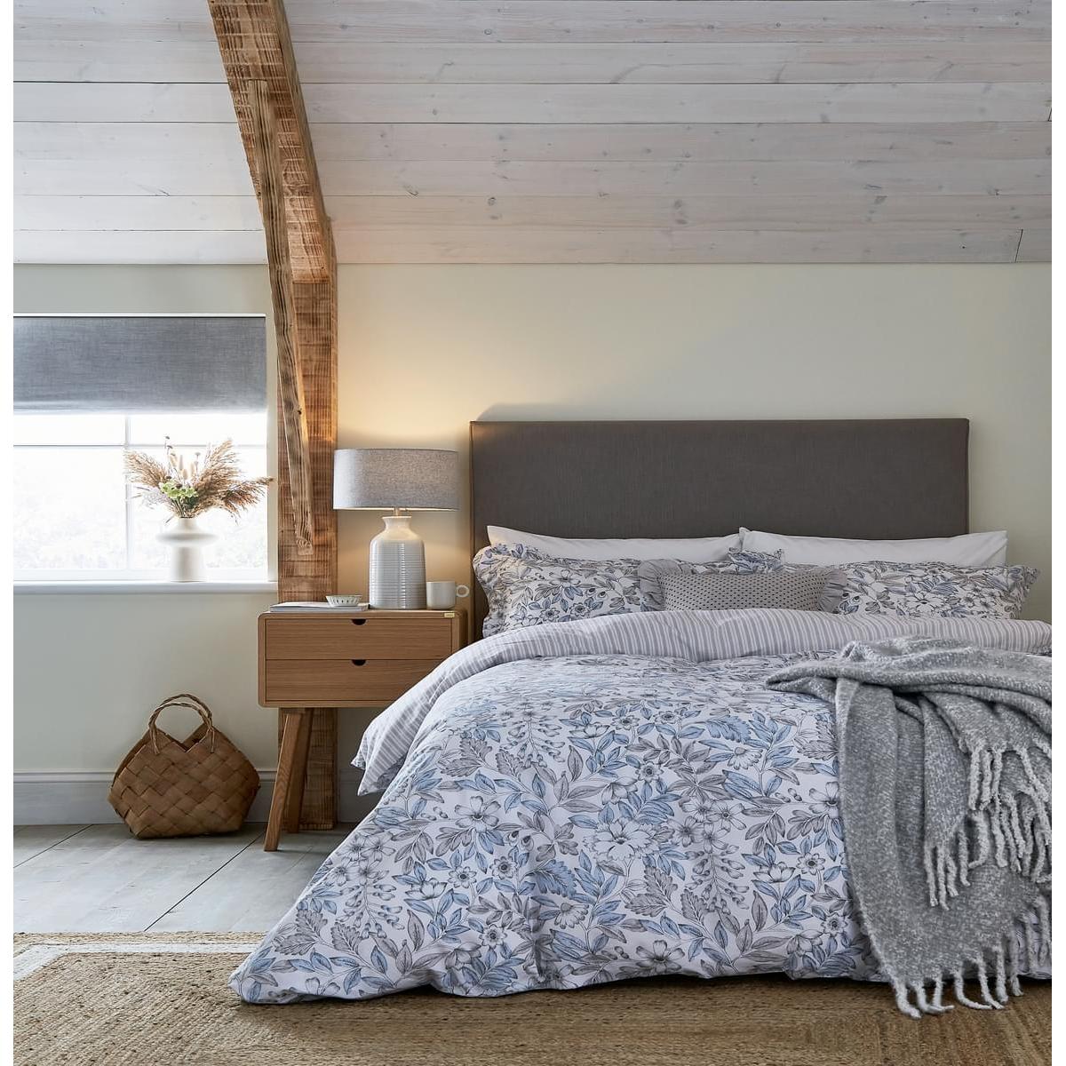 Helena Springfield Kemble Cotton Duvet Cover Set - Blue - Single, Floral – image 2