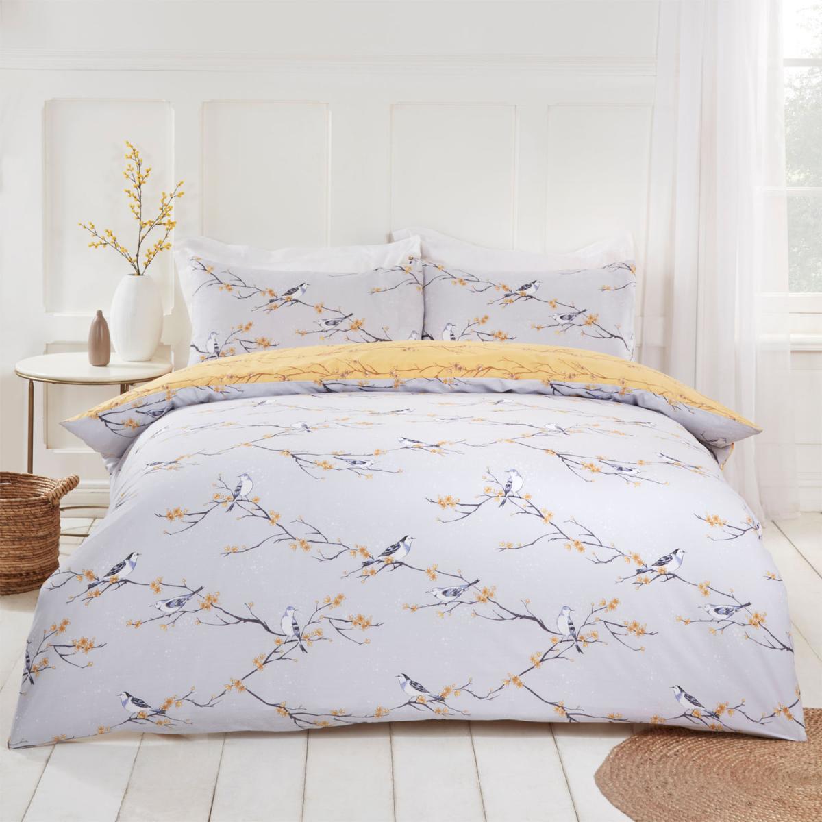 Dreamscene Blossom Bird Duvet Cover with Pillowcases - Blue / Single – image 2