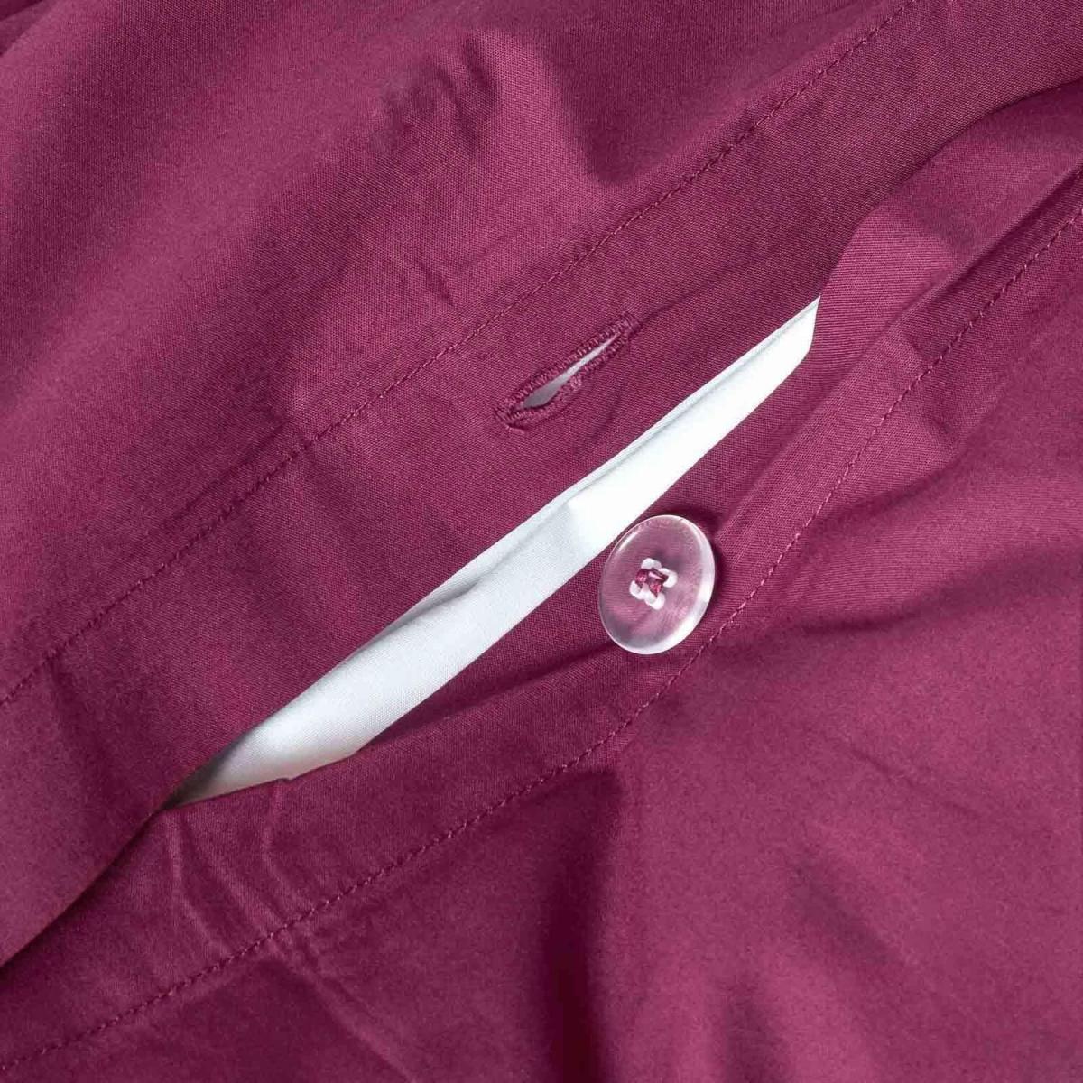 Egyptian Cotton Duvet Cover with Pillowcase - Red / Single – image 11