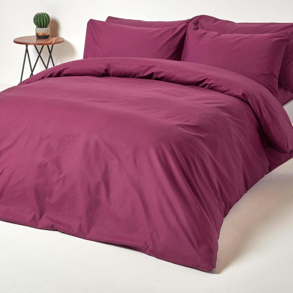 Egyptian Cotton Duvet Cover with Pillowcase - Red / Single – image 10