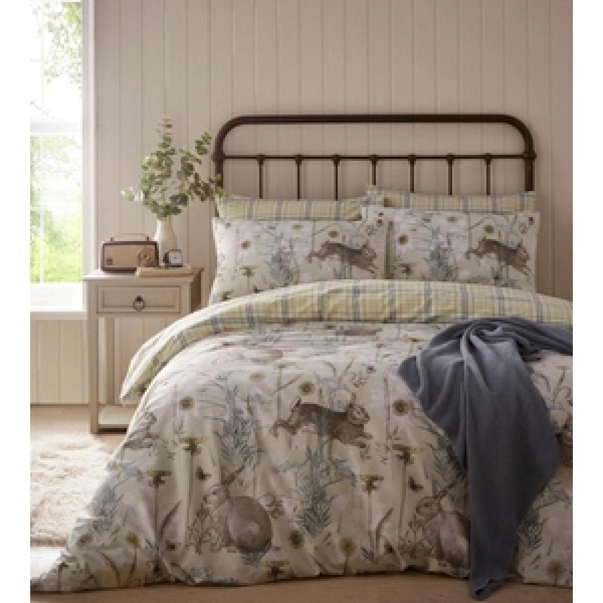Rabbit Meadow Duvet And Pillowcase Set - Yellow / Single – image 5