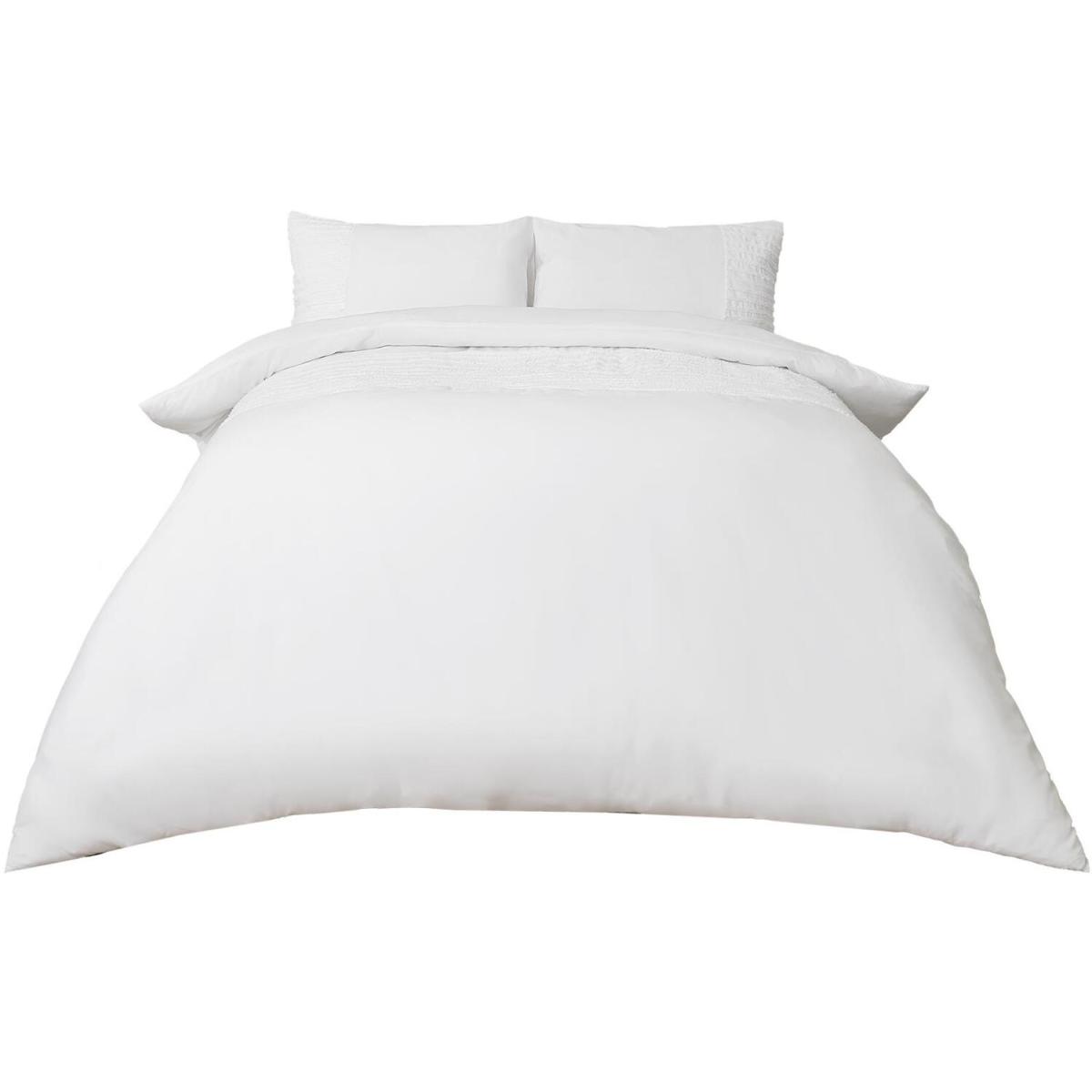 Sienna Tufted Stripe Panel Duvet Cover Bedding Set - White / Single – image 2