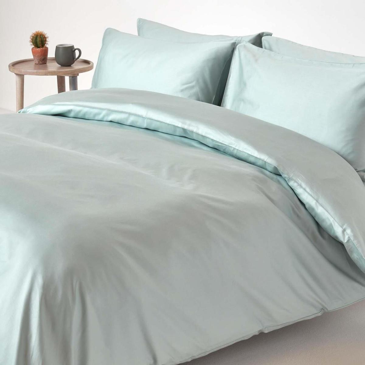 Organic Egyptian Cotton Duvet Cover Set - Moss Green / Single – image 5