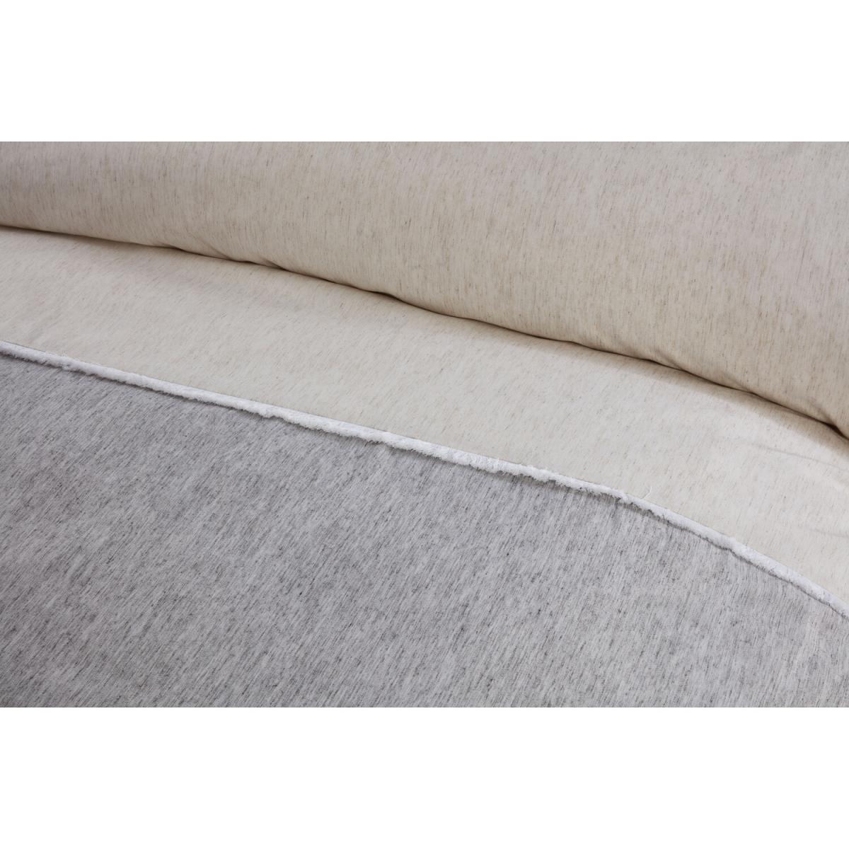 Kya Fringe Panel Duvet Cover and Pillowcase Set - Greige / Single – image 4