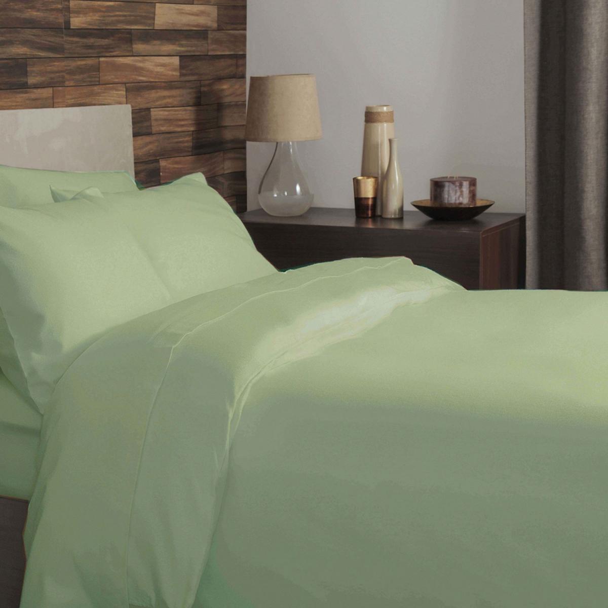 Brushed Cotton Duvet Cover - BM305 - Green Apple / Single – image 2