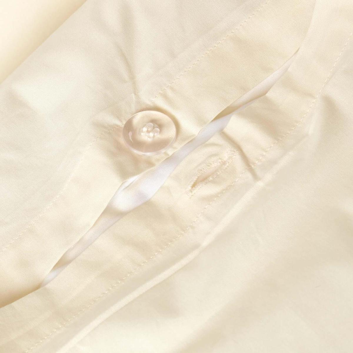 Egyptian Cotton Duvet Cover with Pillowcase - Cream / Single – image 3