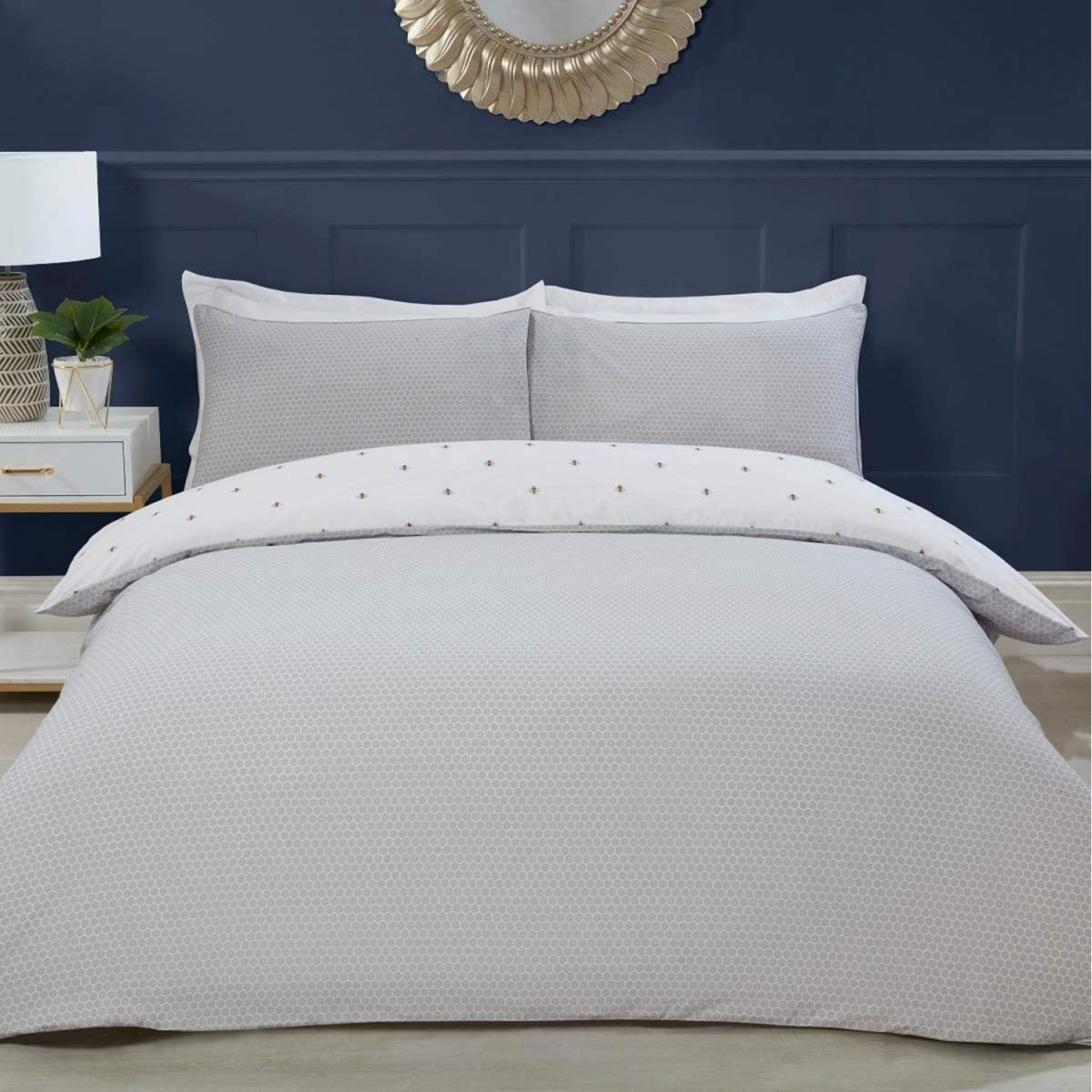 Sleepdown Bumble Bee Duvet Cover Set - White Grey / Single – image 2