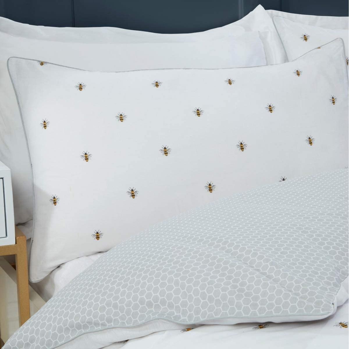 Sleepdown Bumble Bee Duvet Cover Set - White Grey / Single – image 3