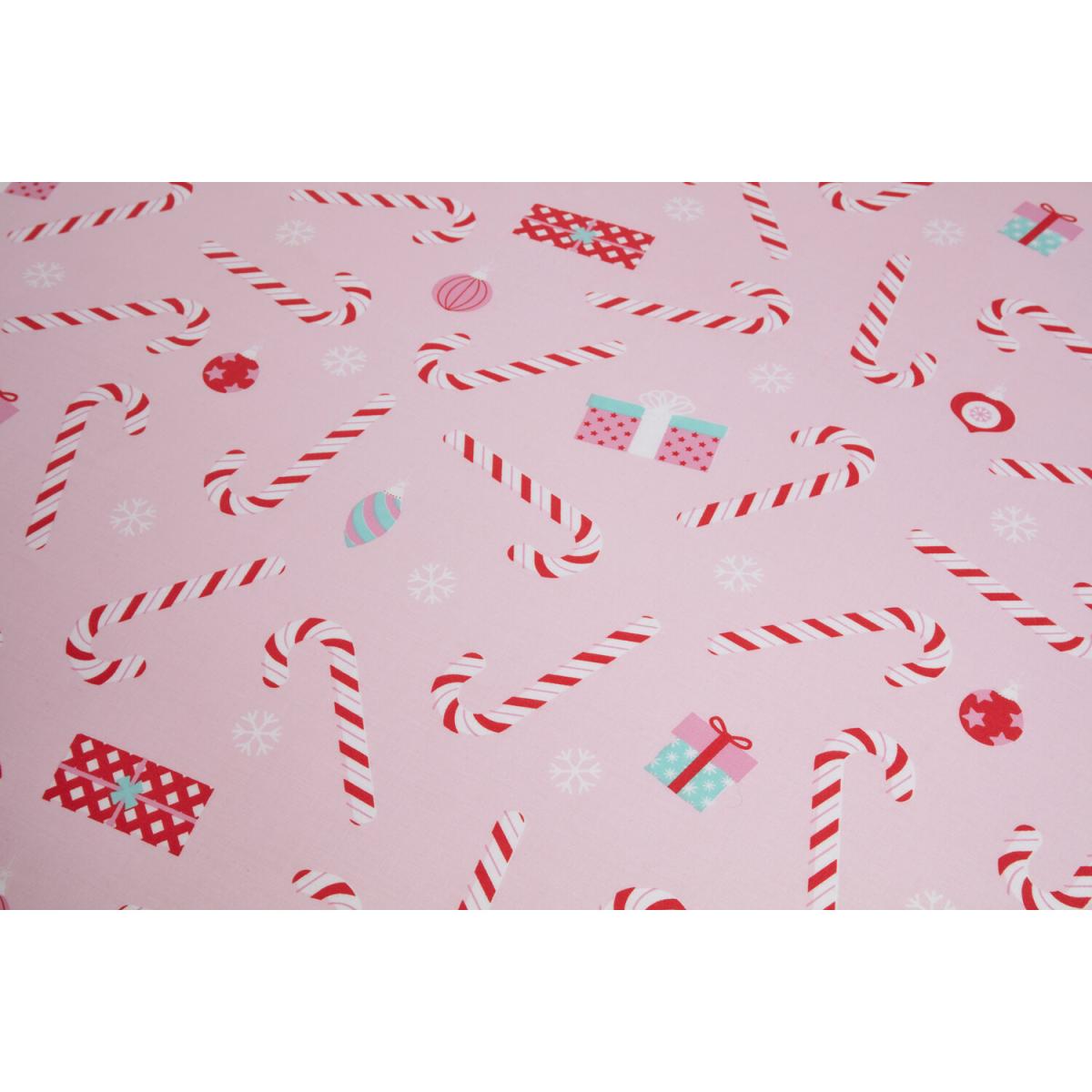 Candy Canes Duvet Cover and Pillowcase Set - Blush / Single – image 4