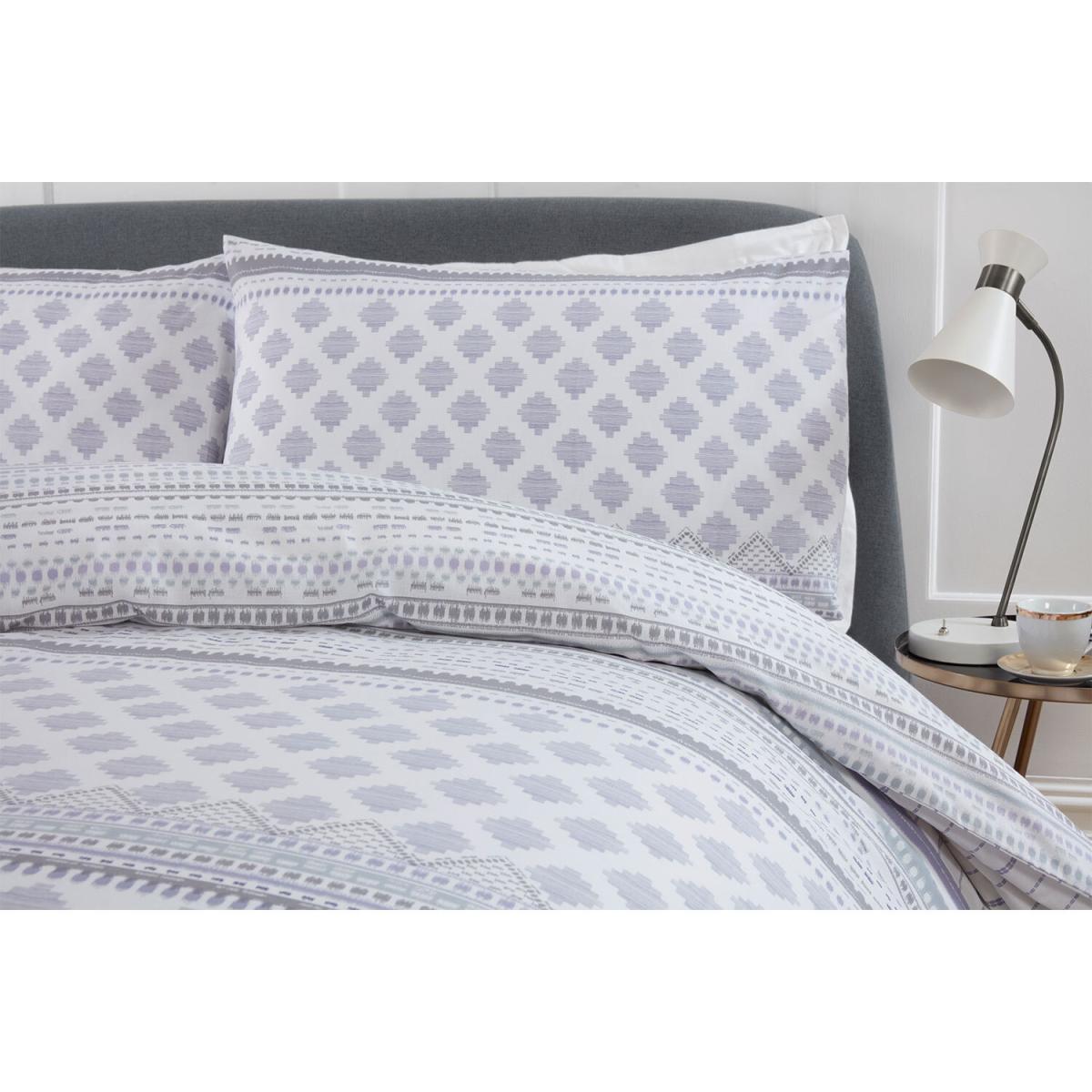 Samara Tribal Duvet Cover and Pillowcase Set - Heather / Single – image 3