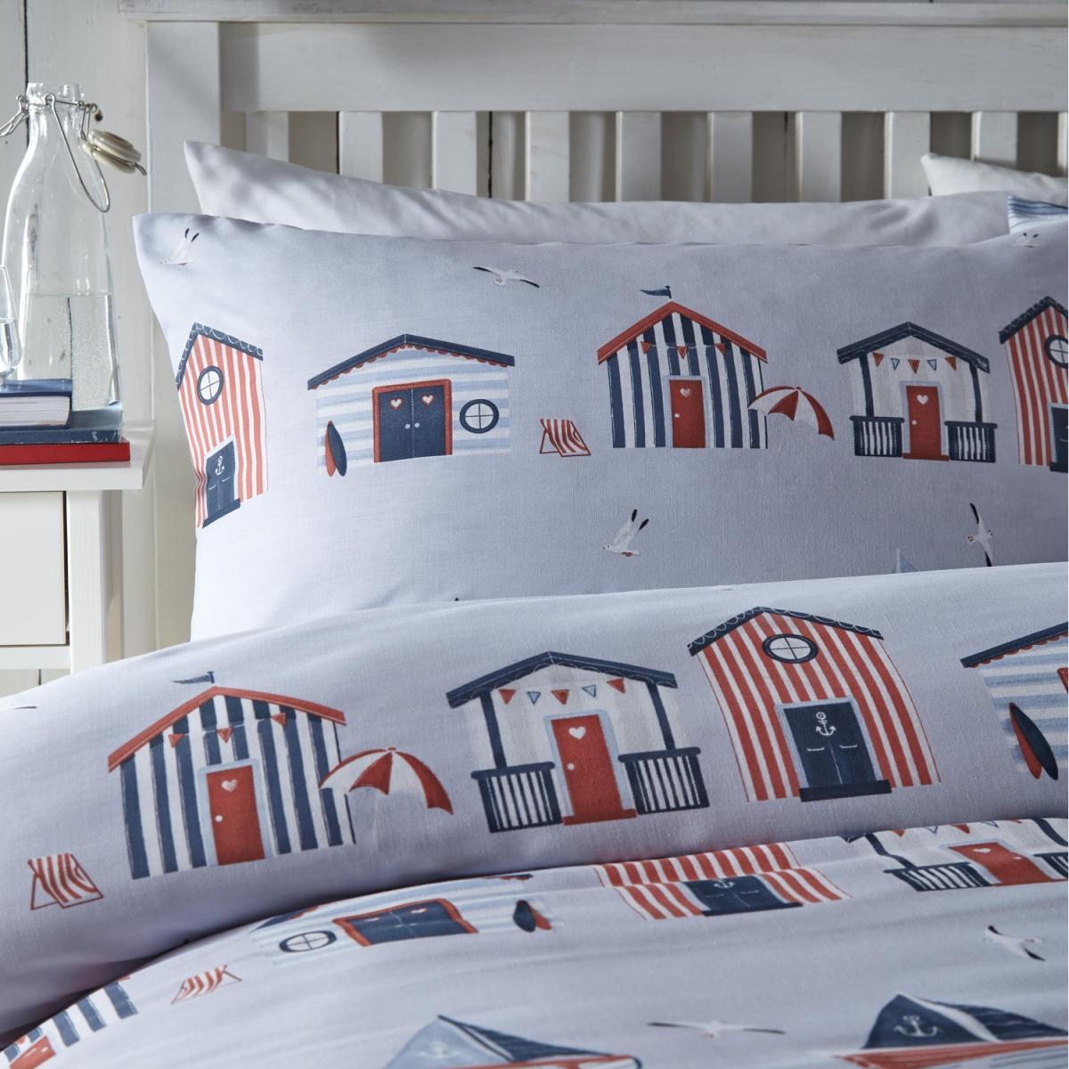 Beach Huts Duvet Set - Blue / Single – image 3