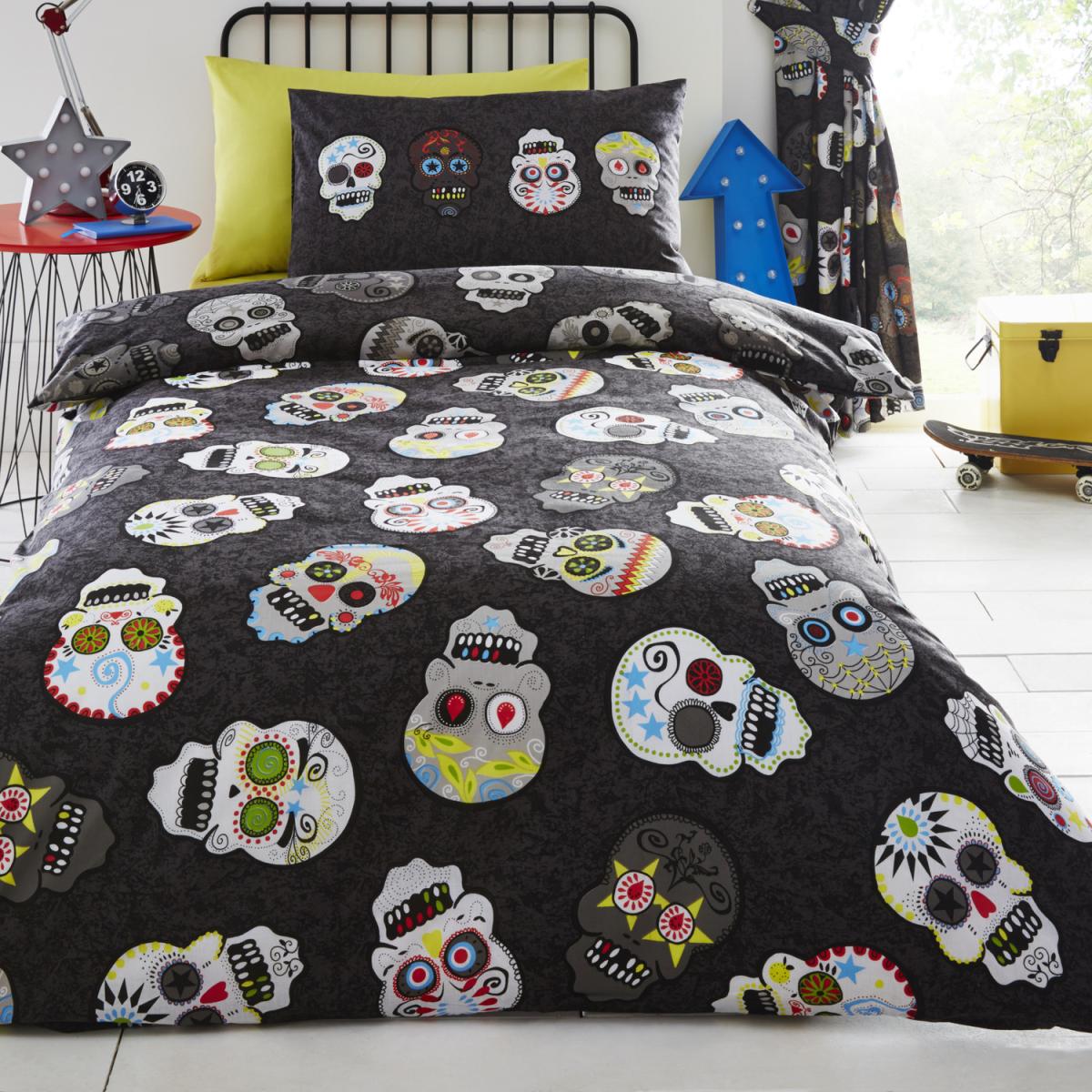 Sugar Skulls Duvet Set - Multi / Single