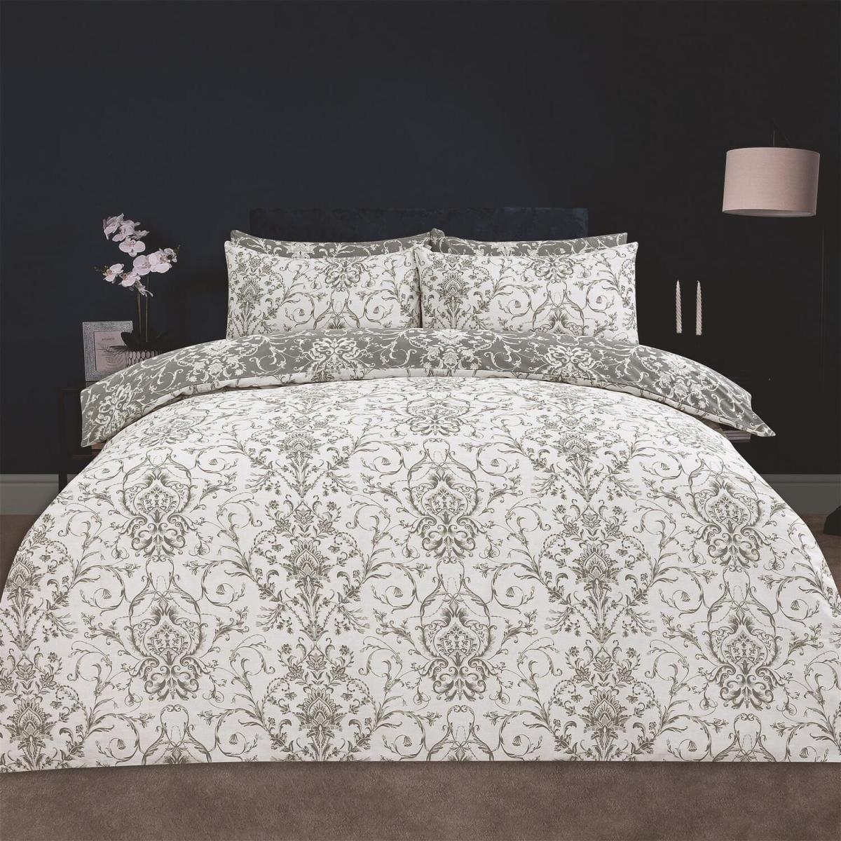 Paisley Floral Duvet Cover Set - Grey / Single