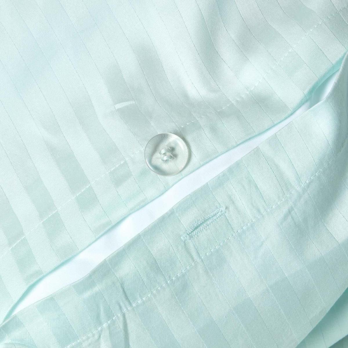 Satin Stripe Egyptian Cotton Duvet Cover with Pillowcase - Pink / Single – image 20