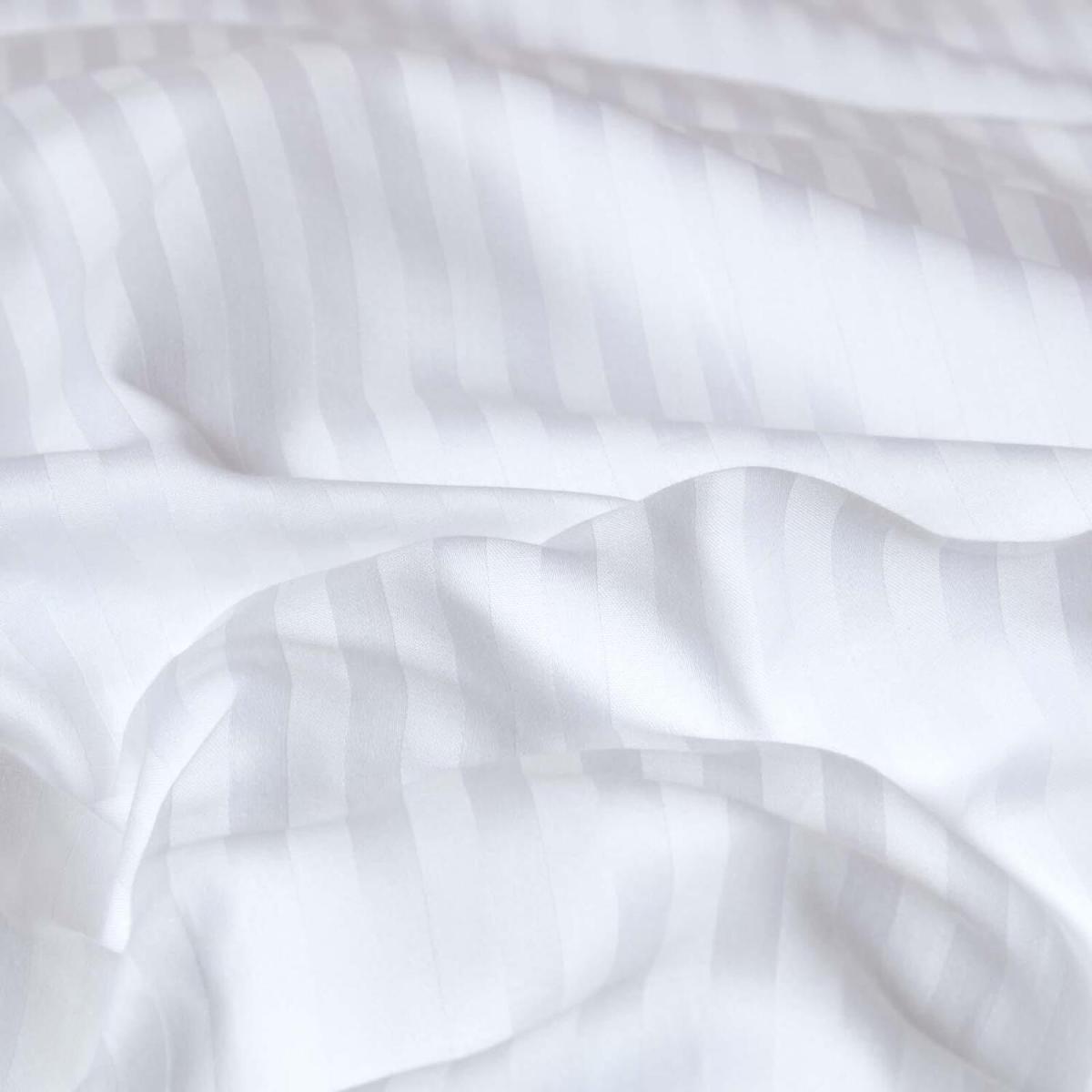 Satin Stripe Egyptian Cotton Duvet Cover with Pillowcase - Pink / Single – image 24