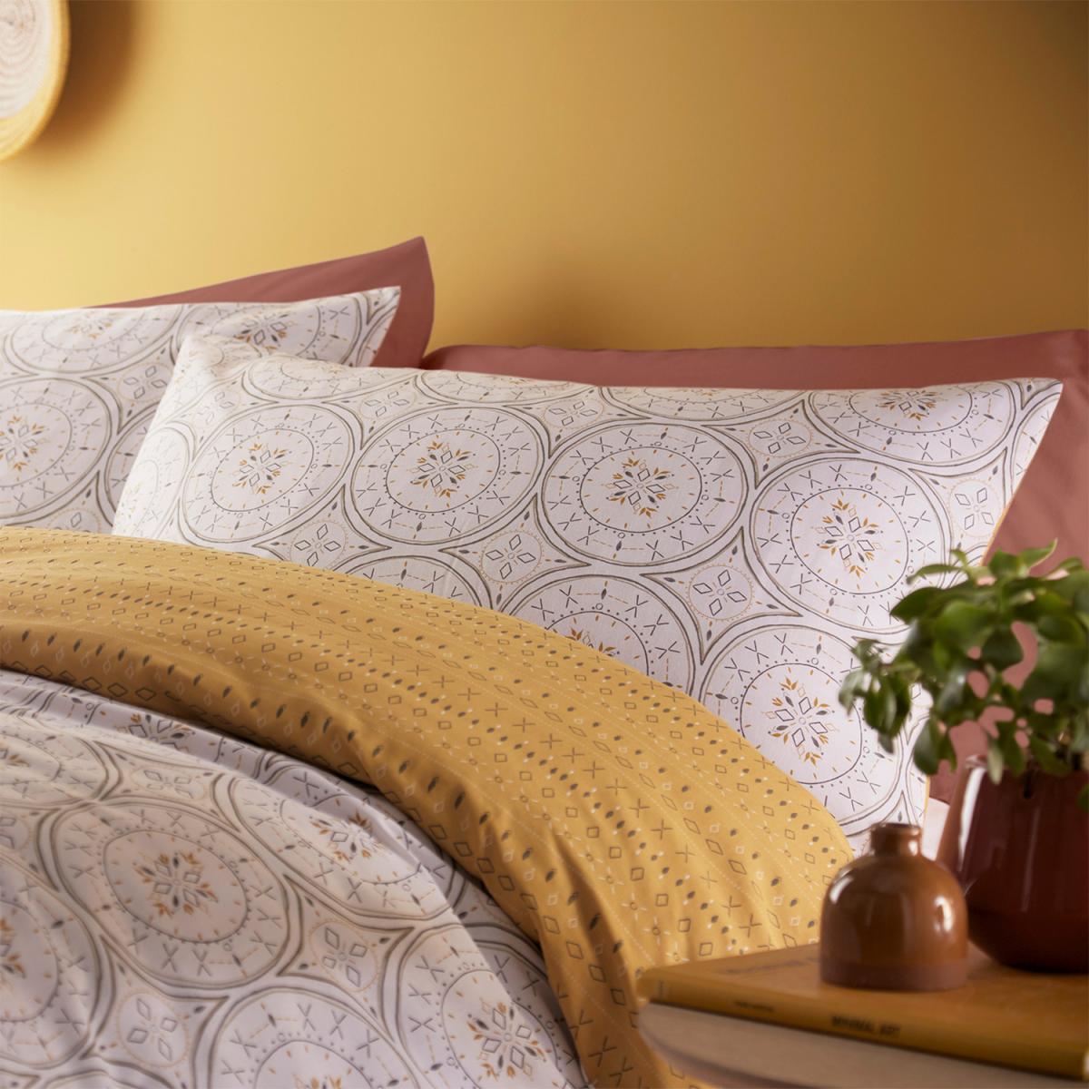 Mandala Tribal Duvet Cover Set - Grey/Ochre / Single – image 2