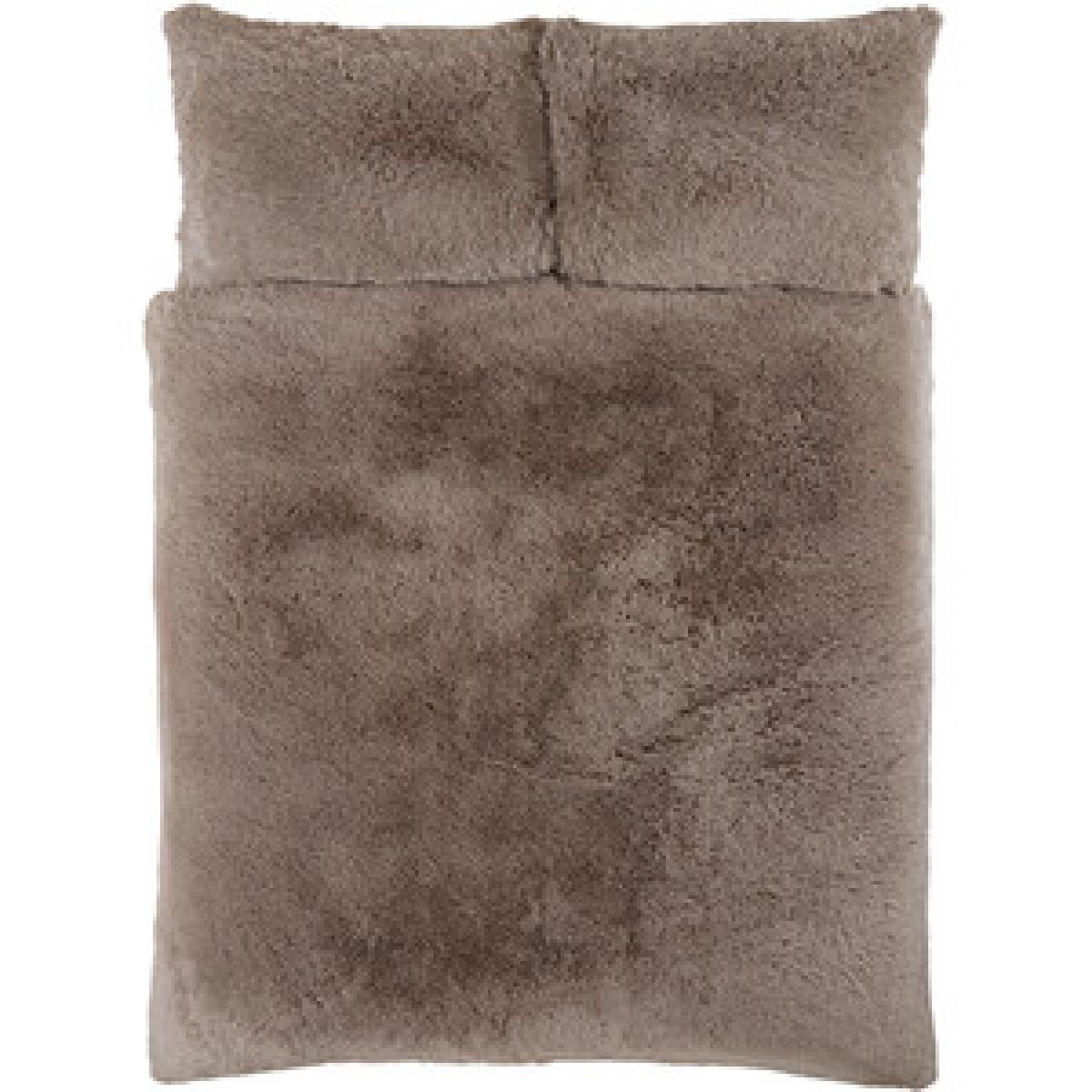 Shaggy Faux Fur Duvet Cover and Pillowcase Set - Charcoal / Single – image 6