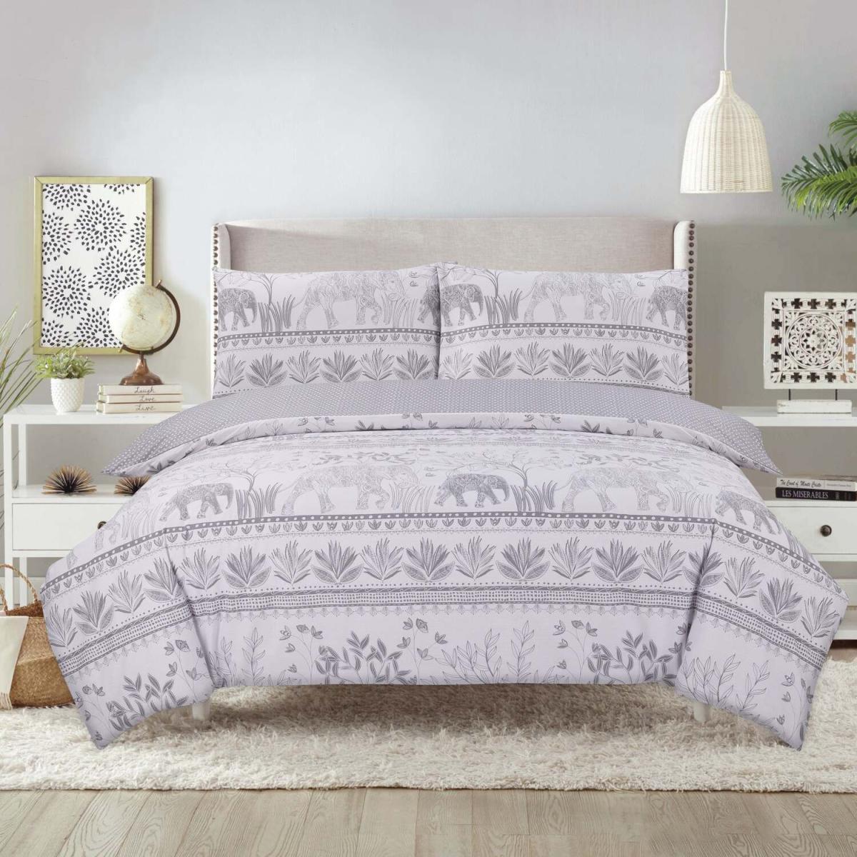 Vantona Elephant Journey Duvet Cover Set - Grey / Single