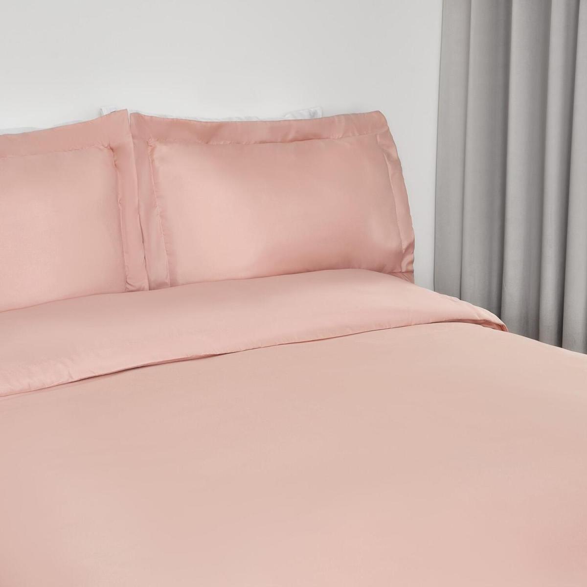 Brentfords Oxford Edge Hotel Duvet Cover Pillowcase Set - Pink / Single – image 3