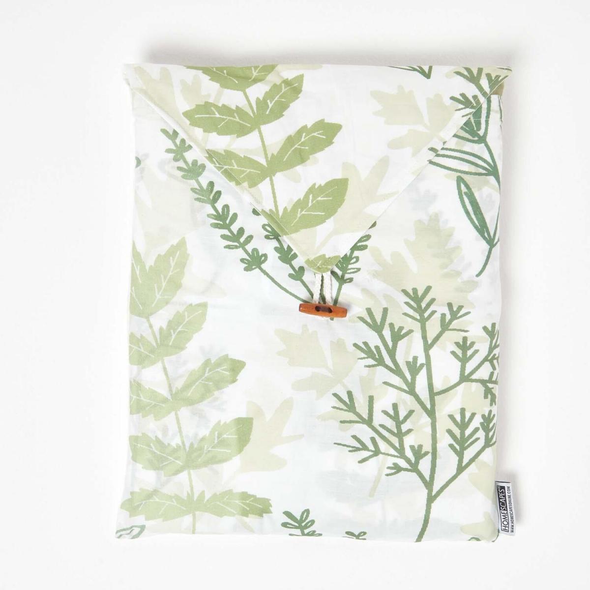 Botanical Garden Printed Duvet Cover Set with Pillowcase - Green / Single – image 4