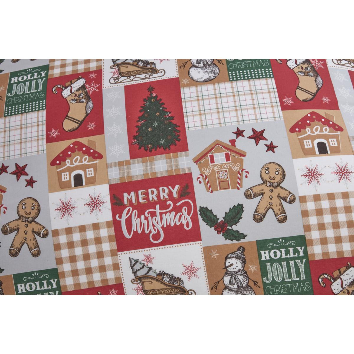 Gingerbread Patchwork Duvet Cover and Pillowcase Set - Red / Single – image 4