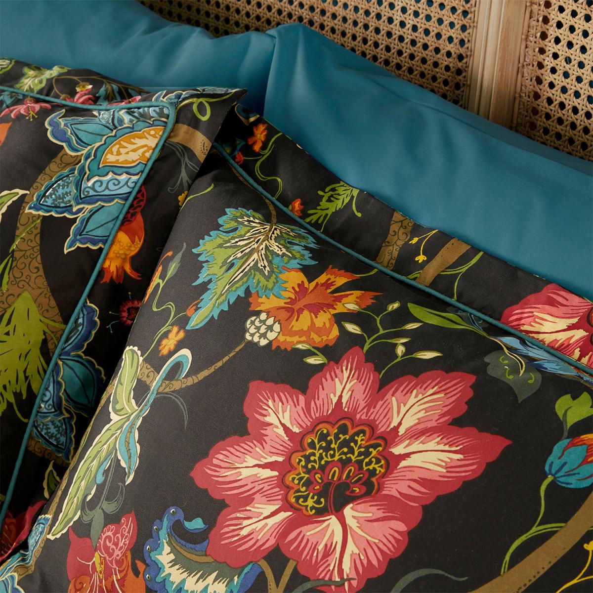 Botanical Duvet Cover Set - Black/Multi / Single – image 2