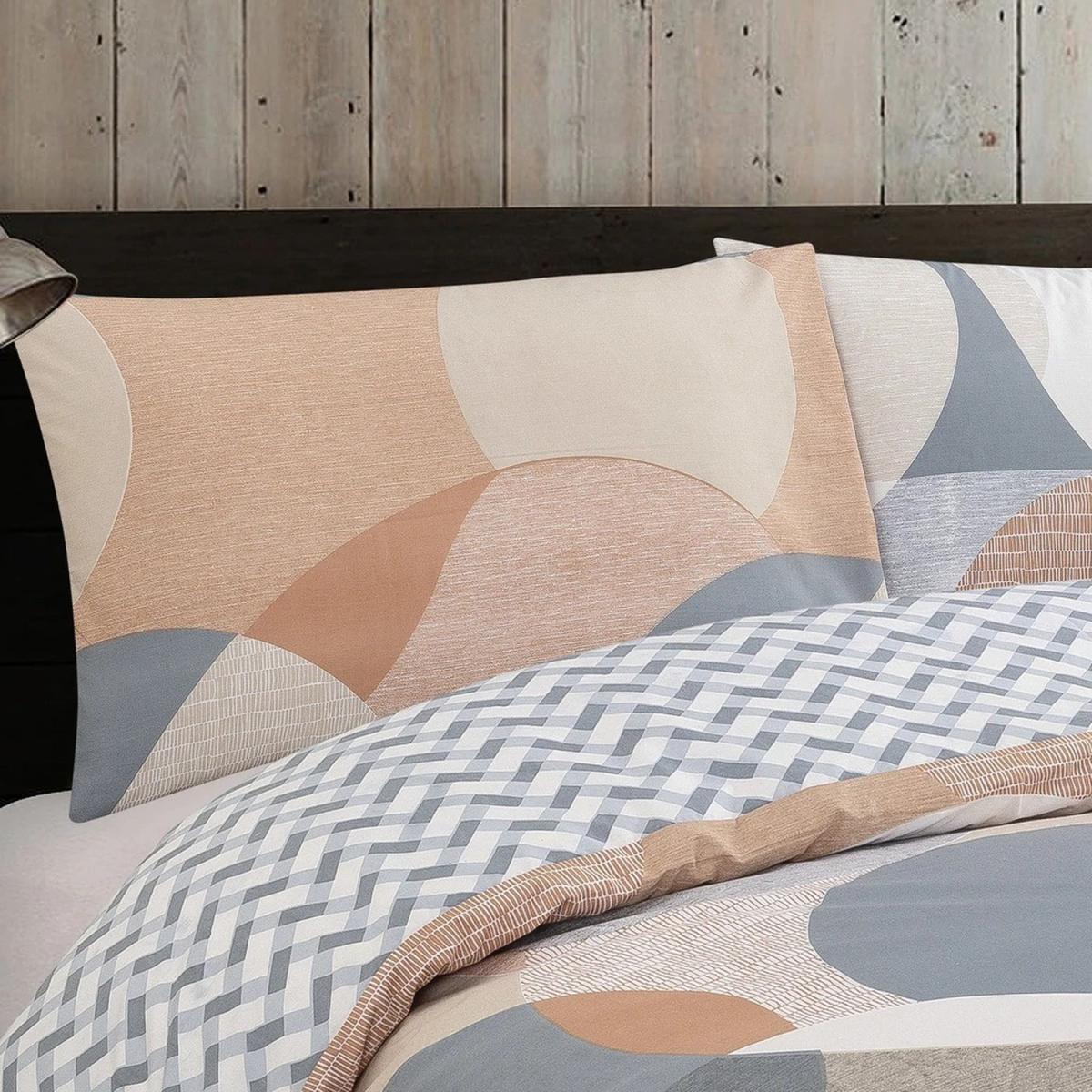Vantona Easy Living Urban Geometric Duvet Cover Set - White/Multi / Single – image 1