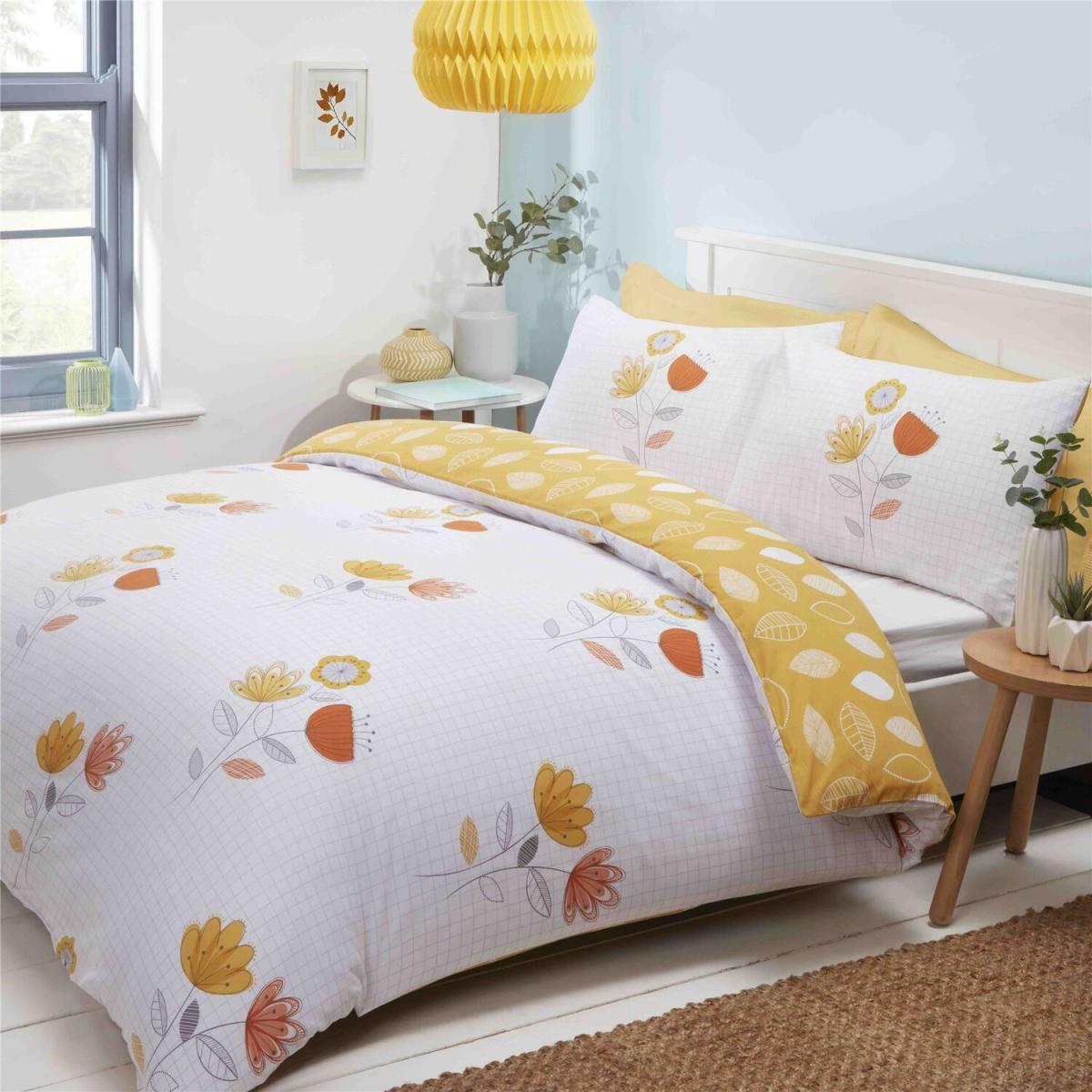 Emeli Terracotta Single Duvet Cover Bedding - Orange