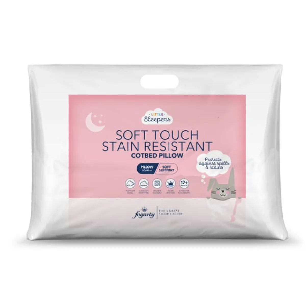Fogarty Little Sleepers Soft Touch Stain Resistant Cot Bed Pillow – image 4