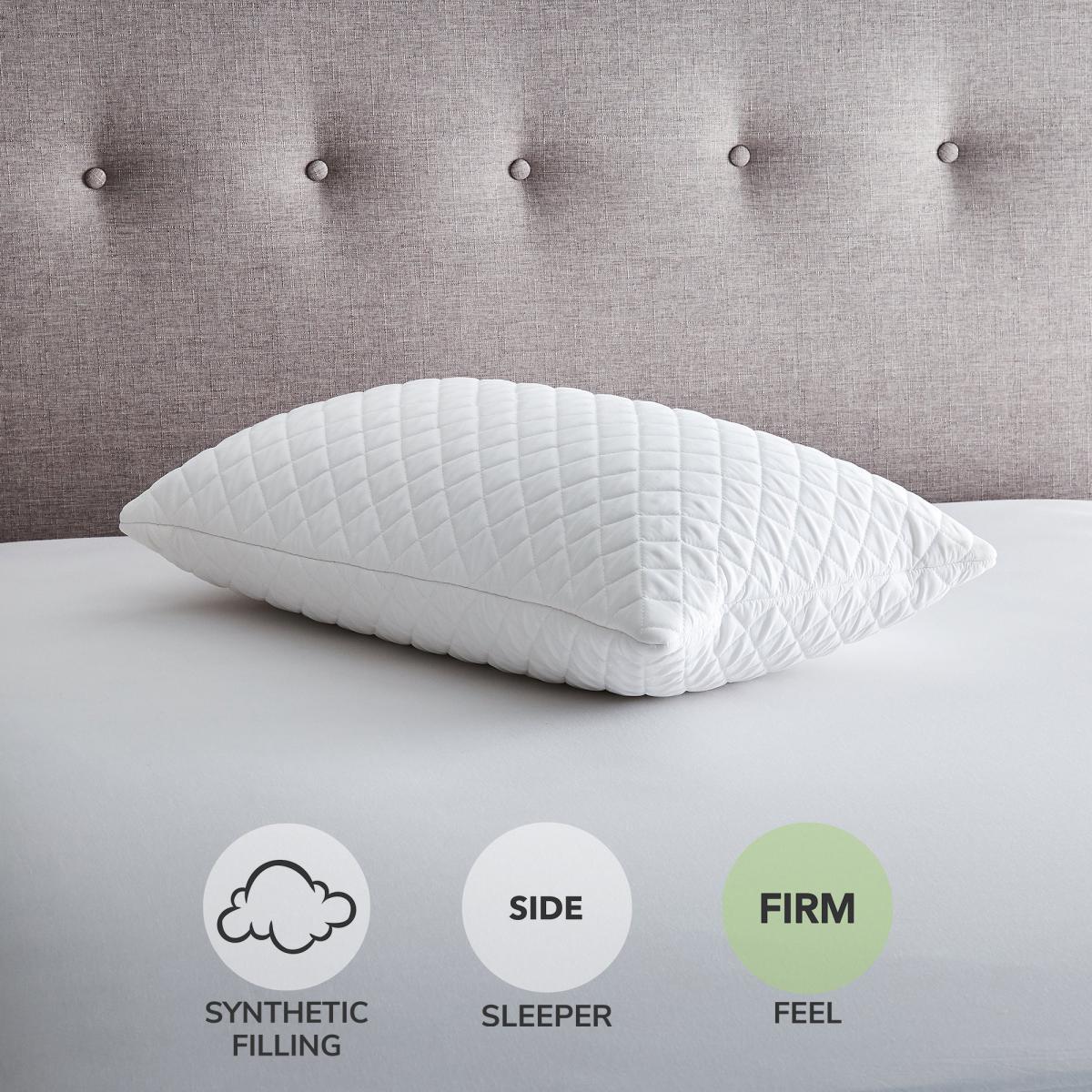 Super Comfort Quilted Foam Firm-Support Pillow White – image 1