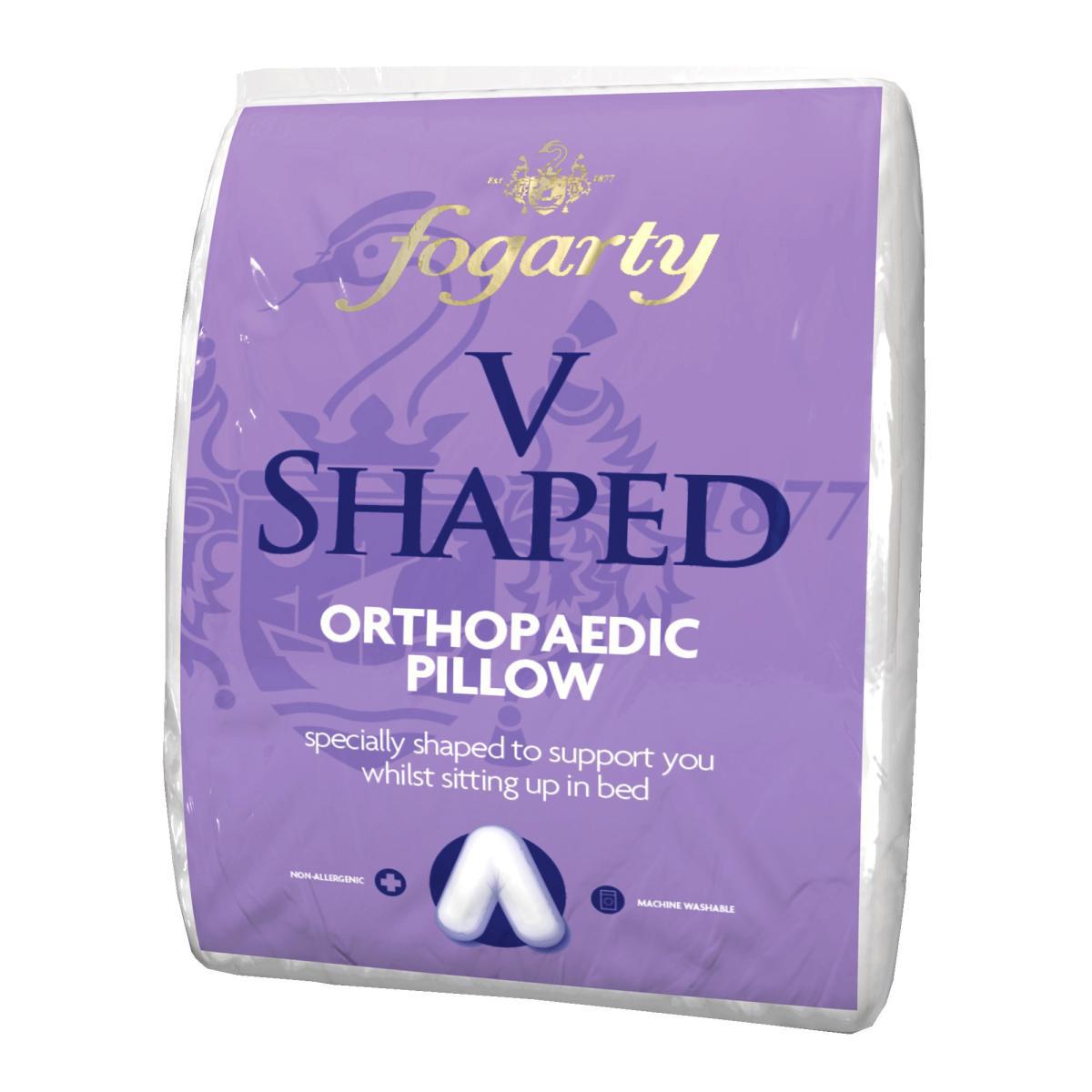 Fogarty V-Shaped Orthopaedic Firm-Support Pillow White – image 6