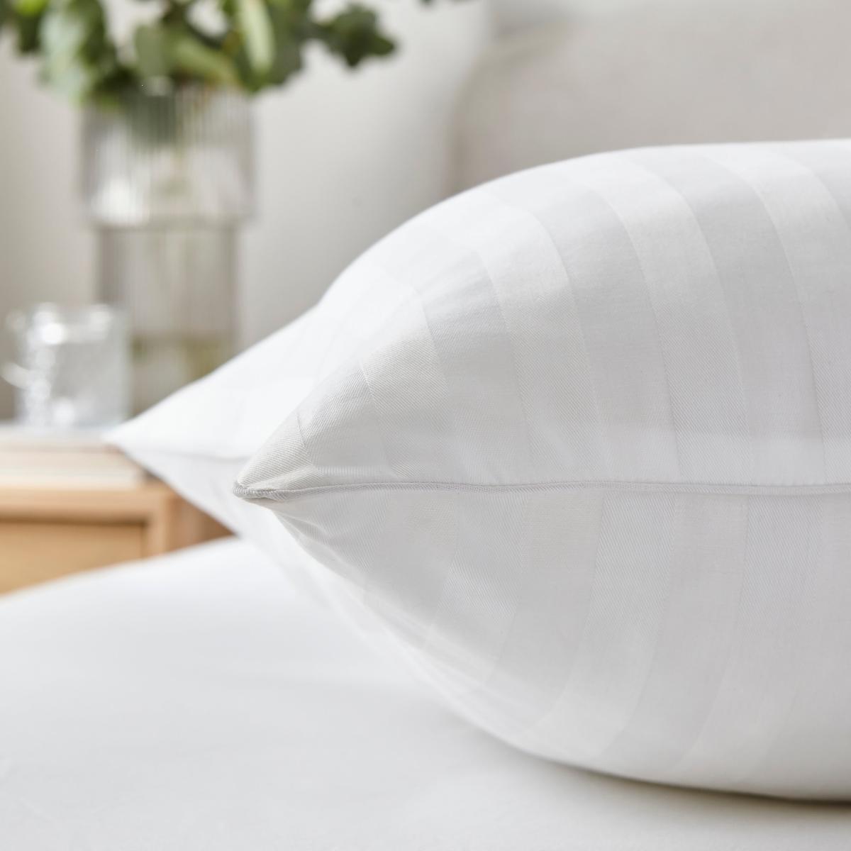 Hotel Luxury Cotton Firm Pillow Pair White – image 3