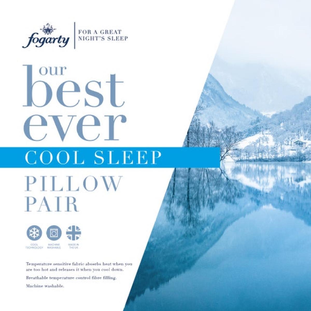 Fogarty Pack of 2 Cool Sleep Side Sleeper Pillows – image 2